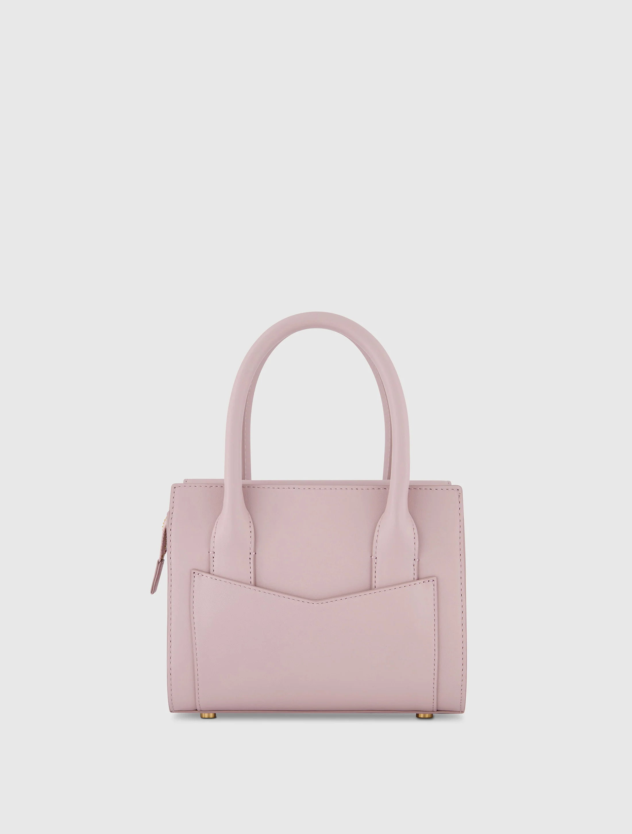 Small Leather Tote Bag With Gold Hardware - FINAL SALE