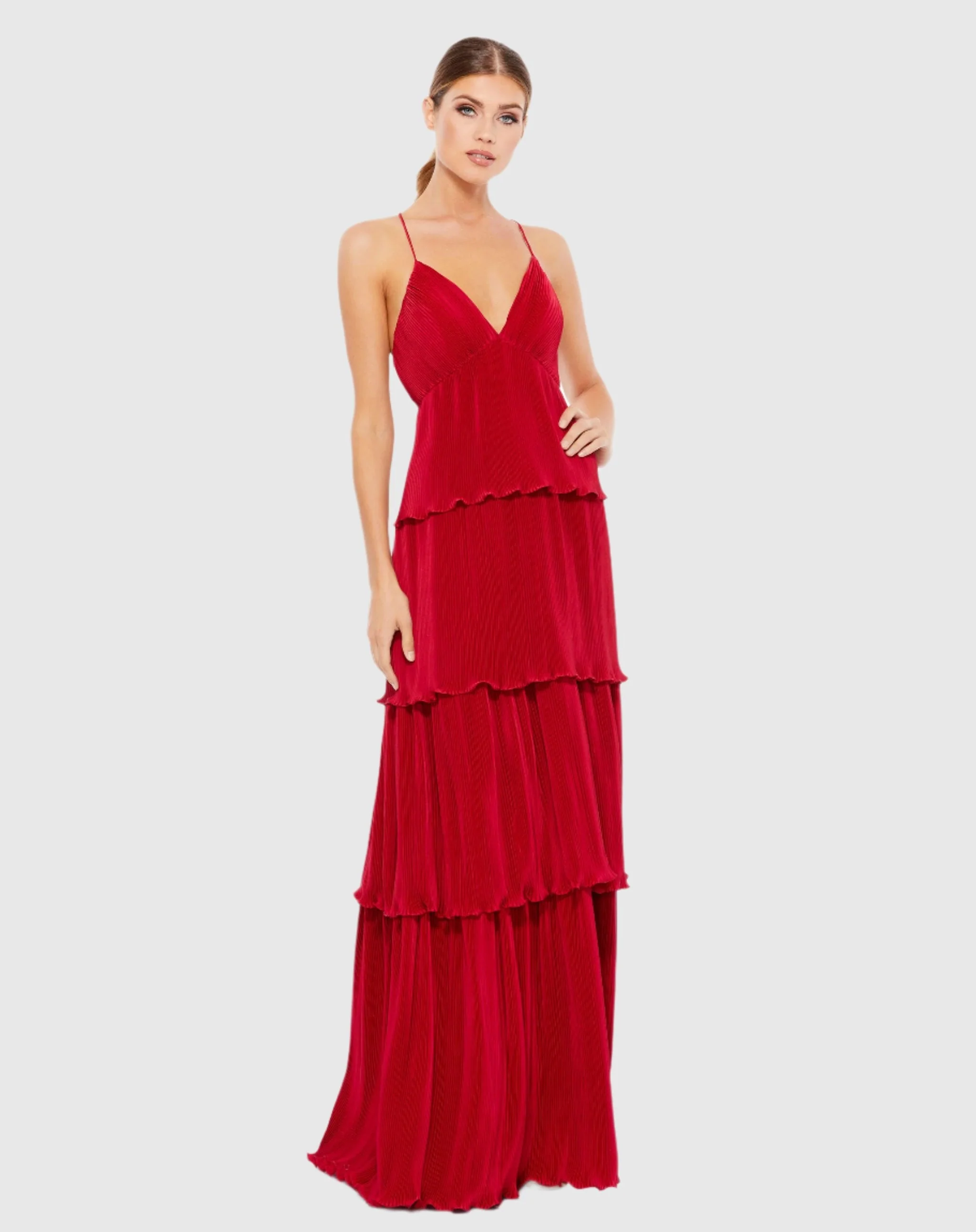 Spaghetti Strap Ruffle Layered Maxi Dress - FINAL SALE