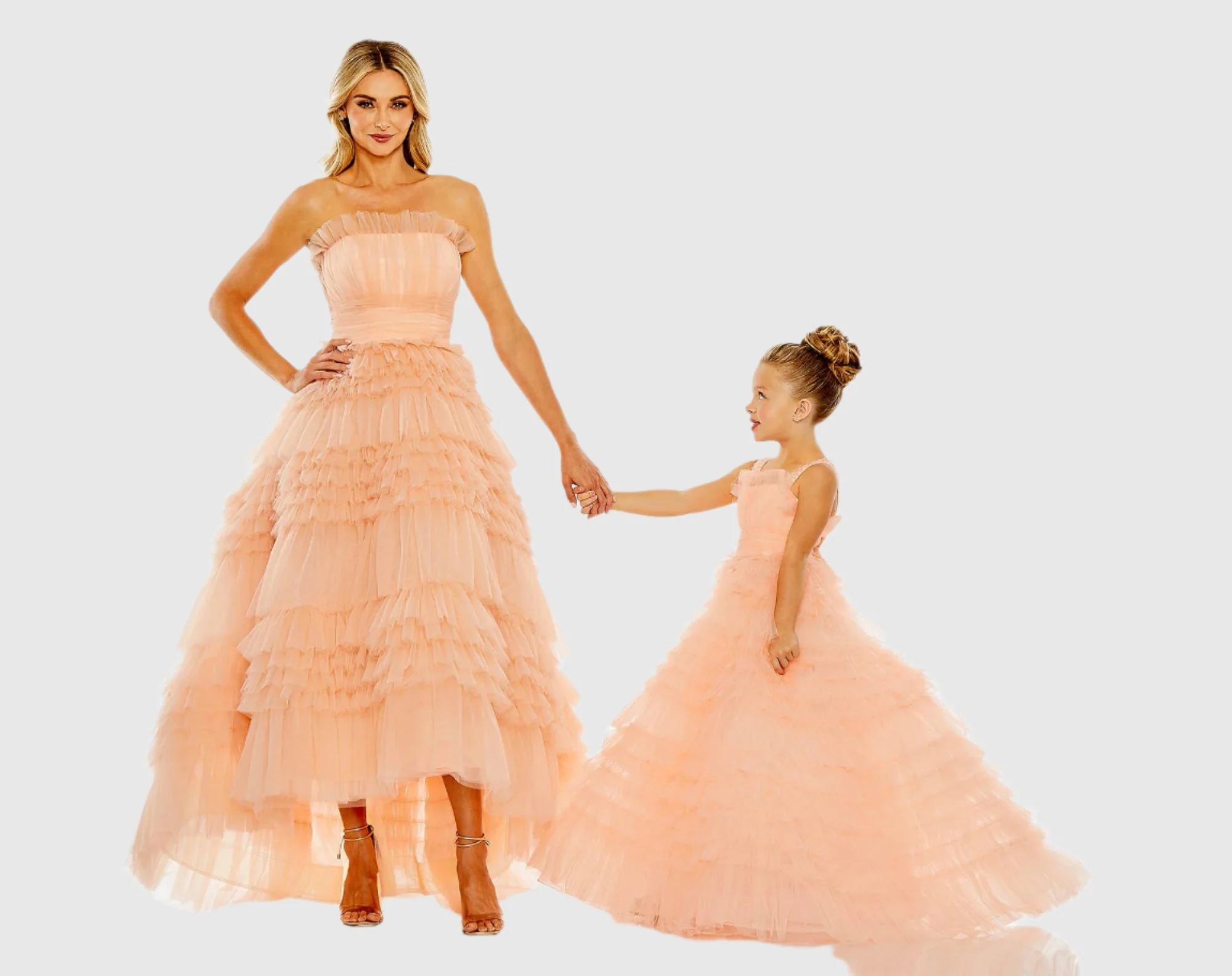 Girls Tulle Ruffle Ballgown