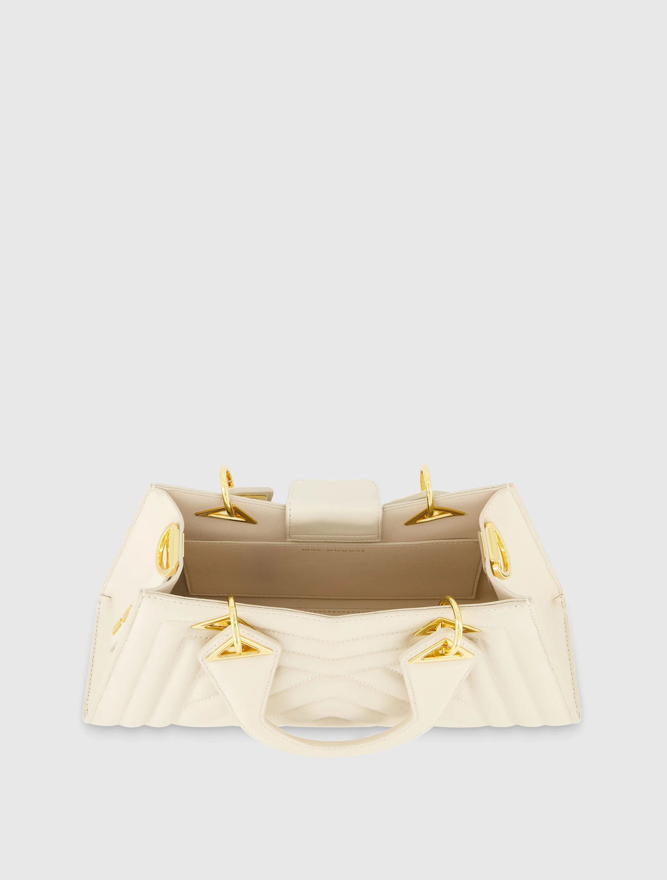 Quilted Napa Leather Angular Handbag