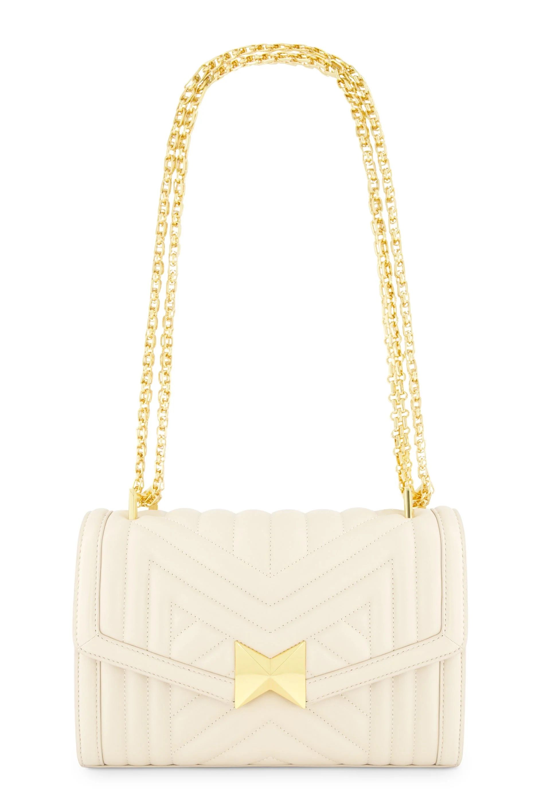 Quilted Napa Leather Handbag With Gold Chain - FINAL SALE