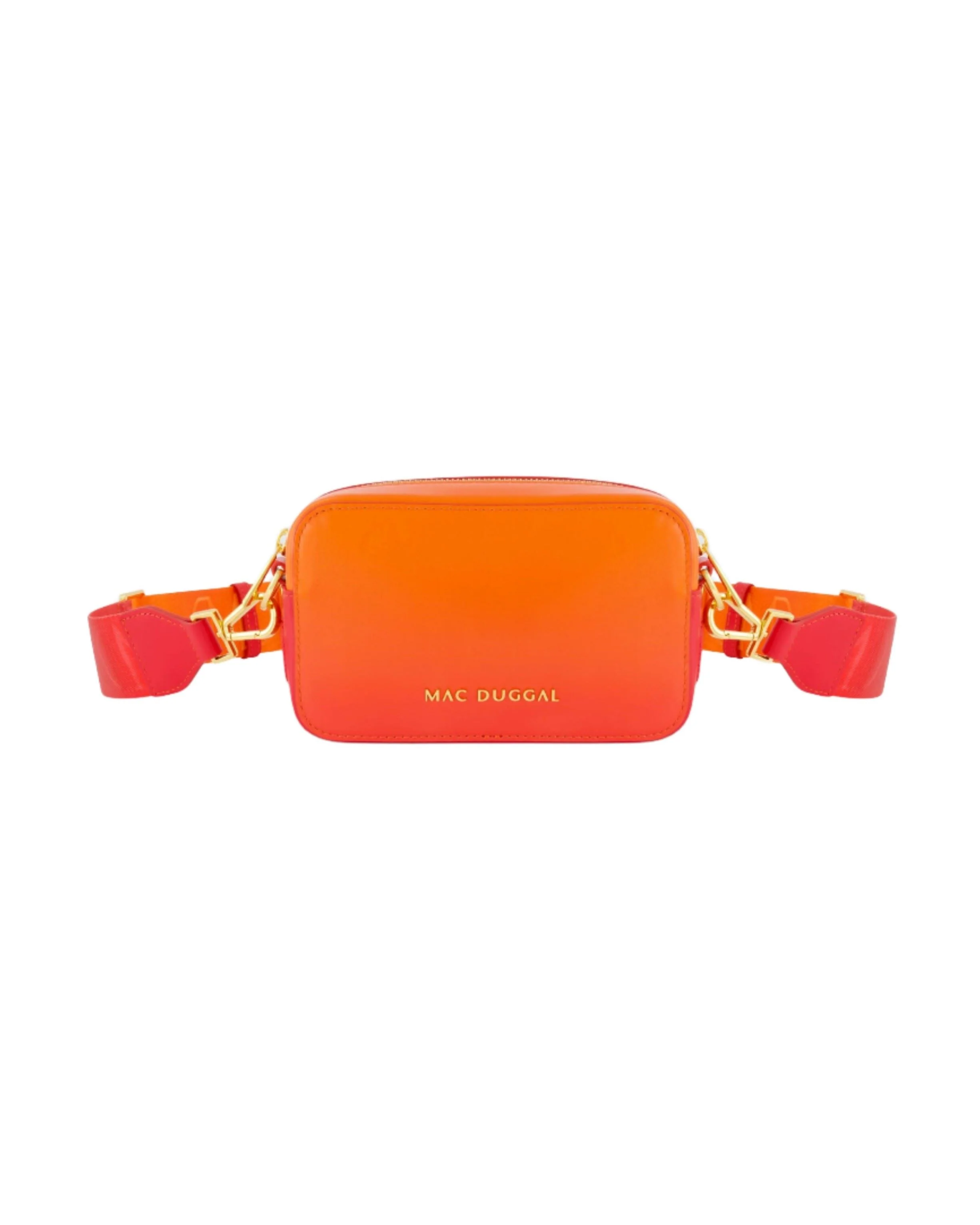 Ombre Small Leather Crossbody Camera Bag with Adjustable Strap