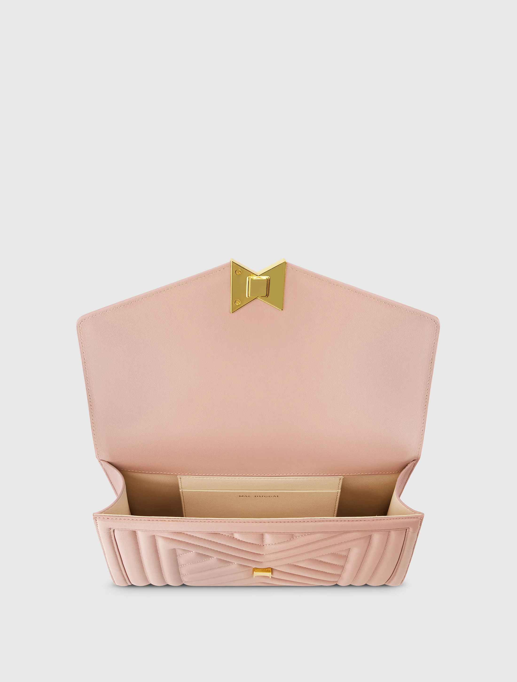 Quilted Napa Leather Handbag With Gold Hardware