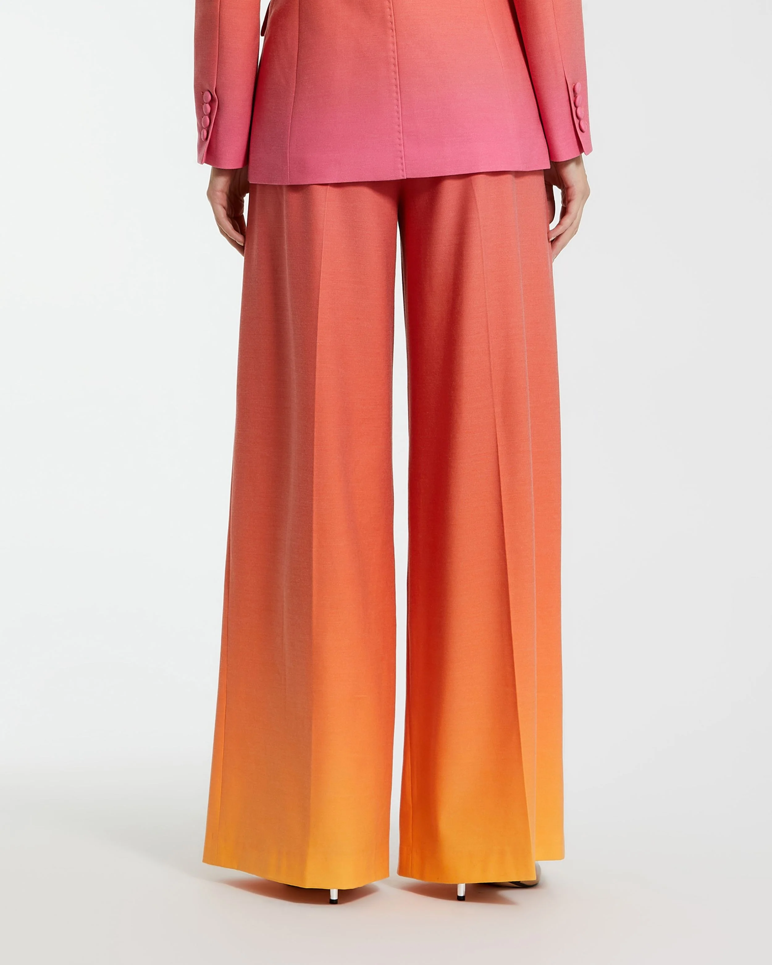 Ombre Crepe Wide Leg Trouser Pant - FINAL SALE