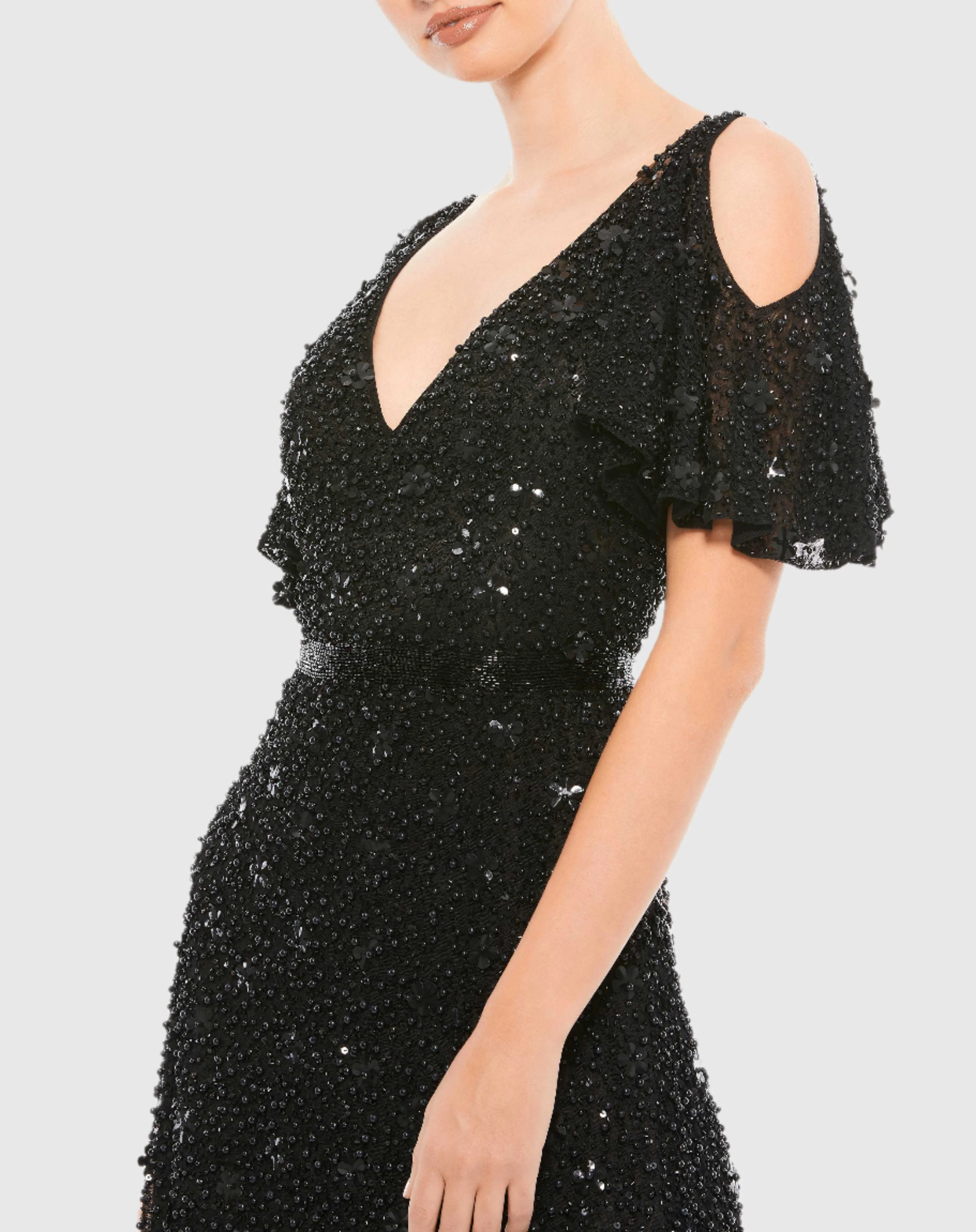 Pearl Embellished Drop Shoulder Dress