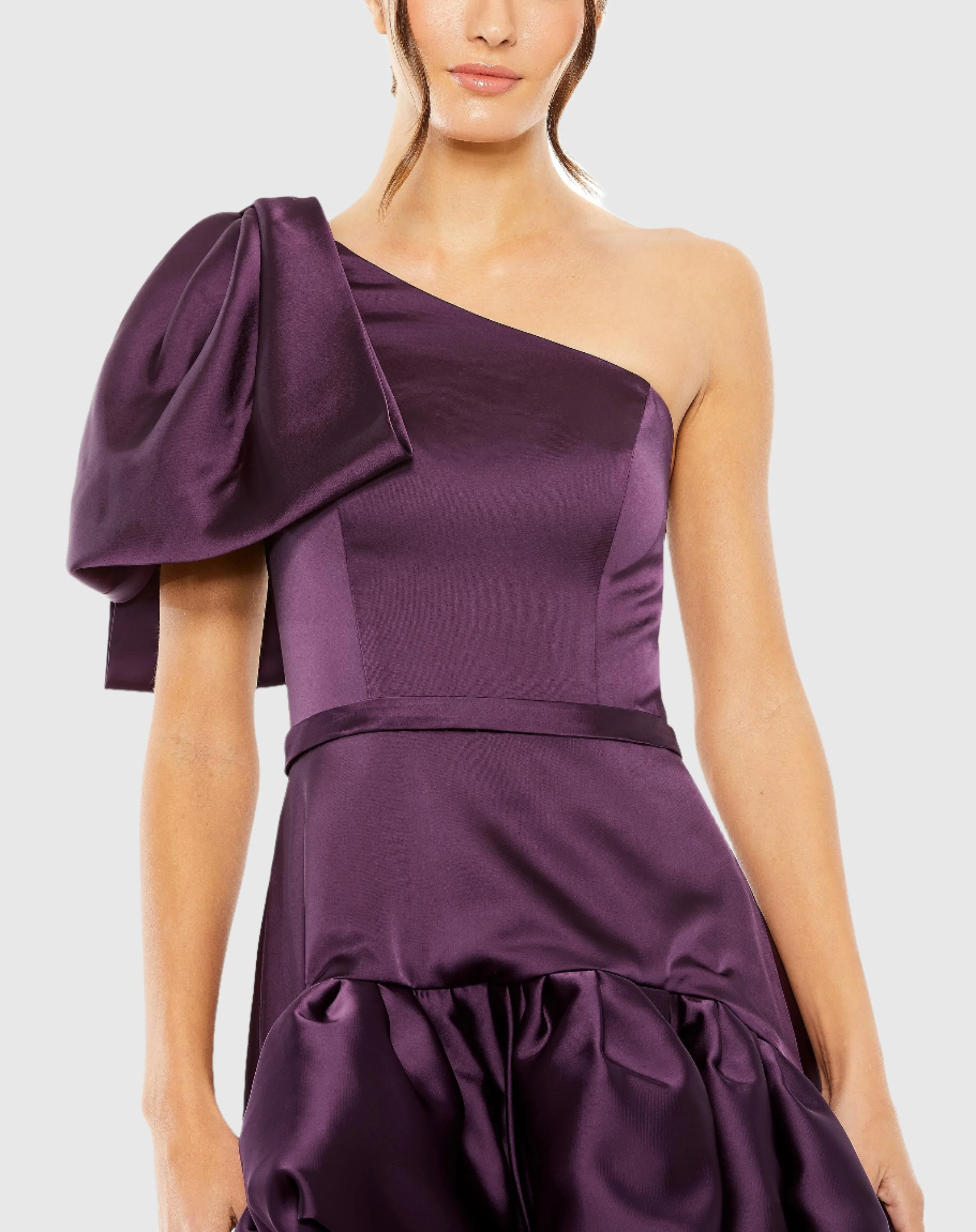 Sleeveless Full High Low Gown