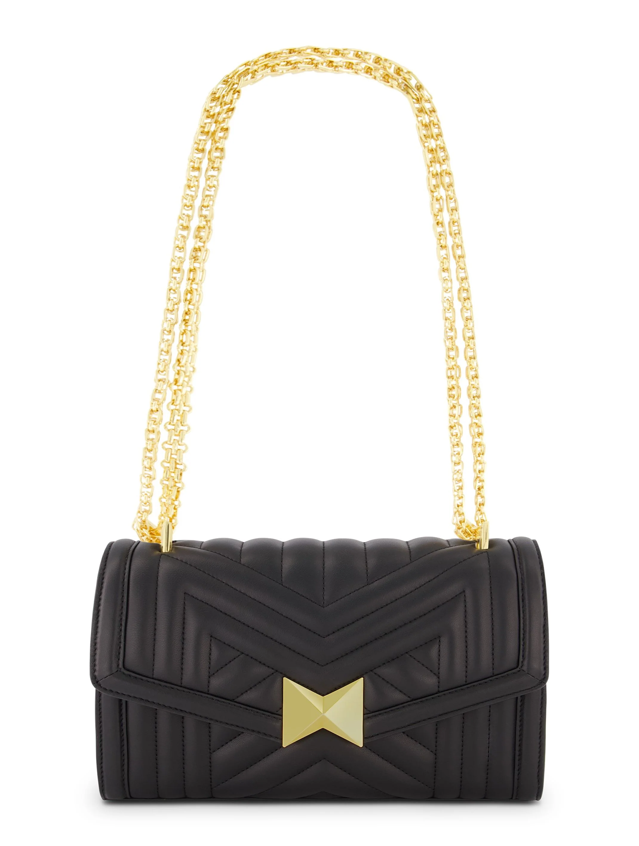 Quilted Napa Leather Handbag With Gold Chain - FINAL SALE