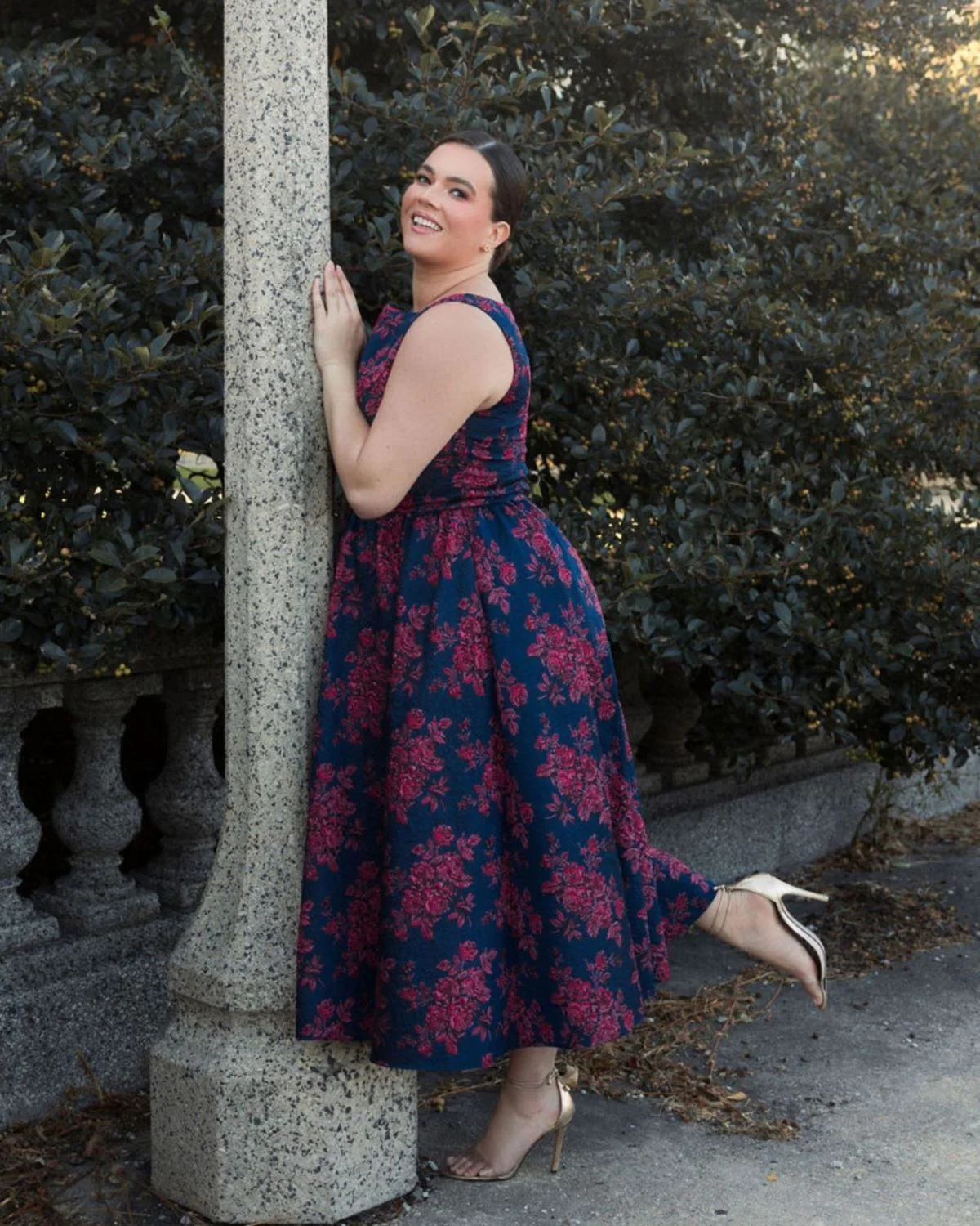 Sleeveless Floral Embroidered Dress