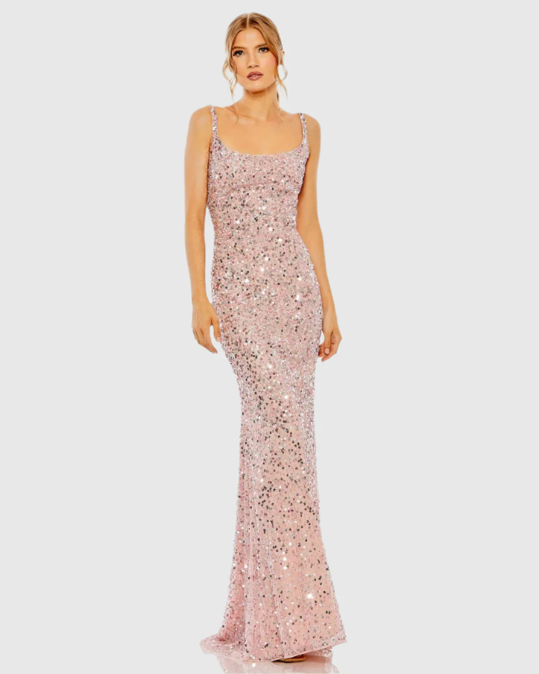 Sequined Low Back Slip Gown