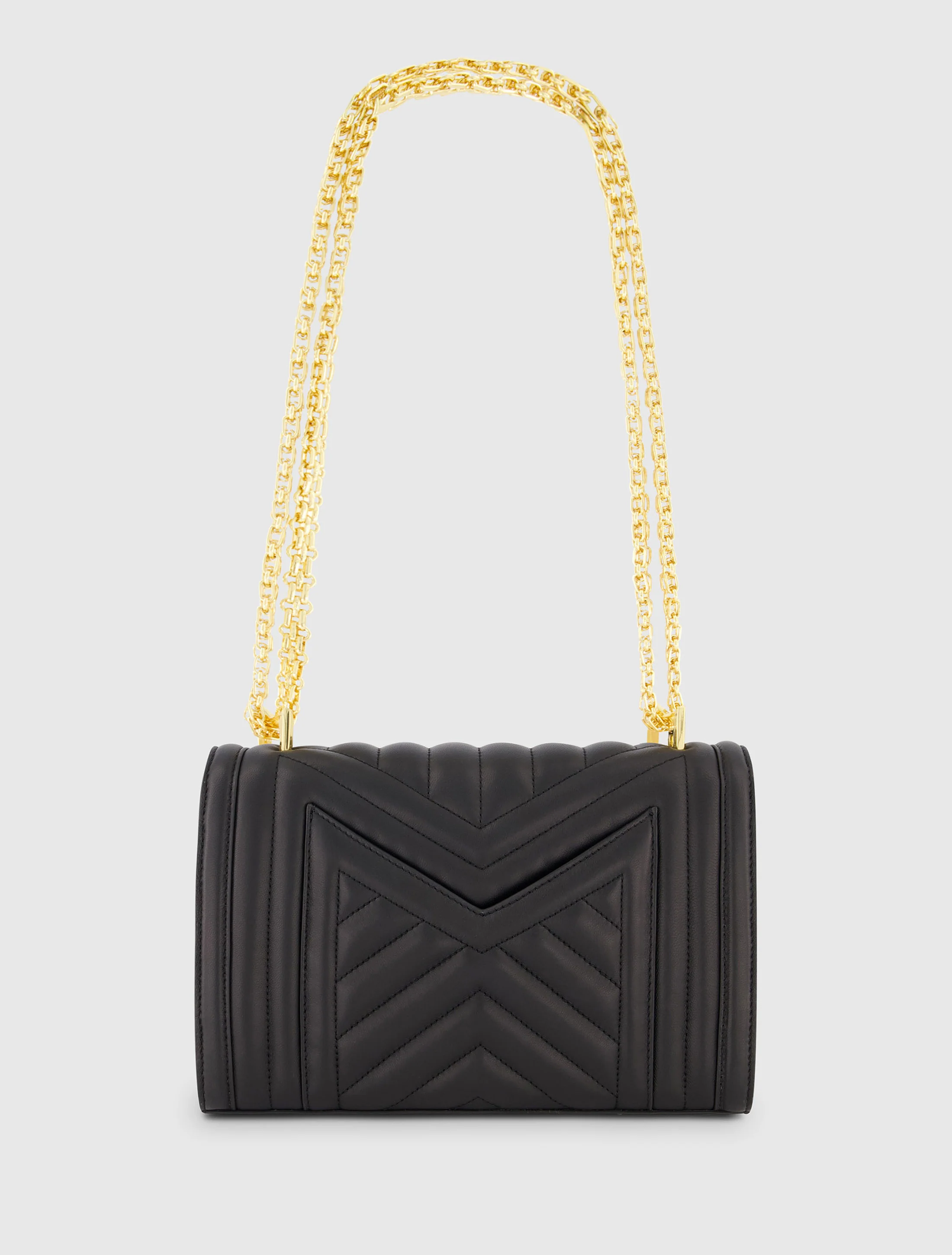 Quilted Napa Leather Handbag With Gold Chain - FINAL SALE