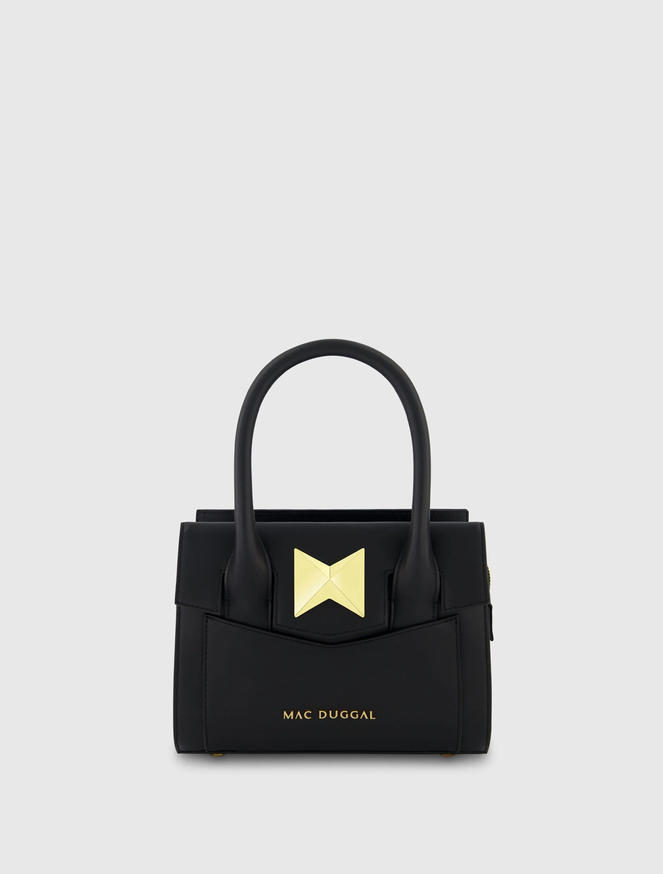 Small Leather Tote Bag With Gold Hardware - FINAL SALE