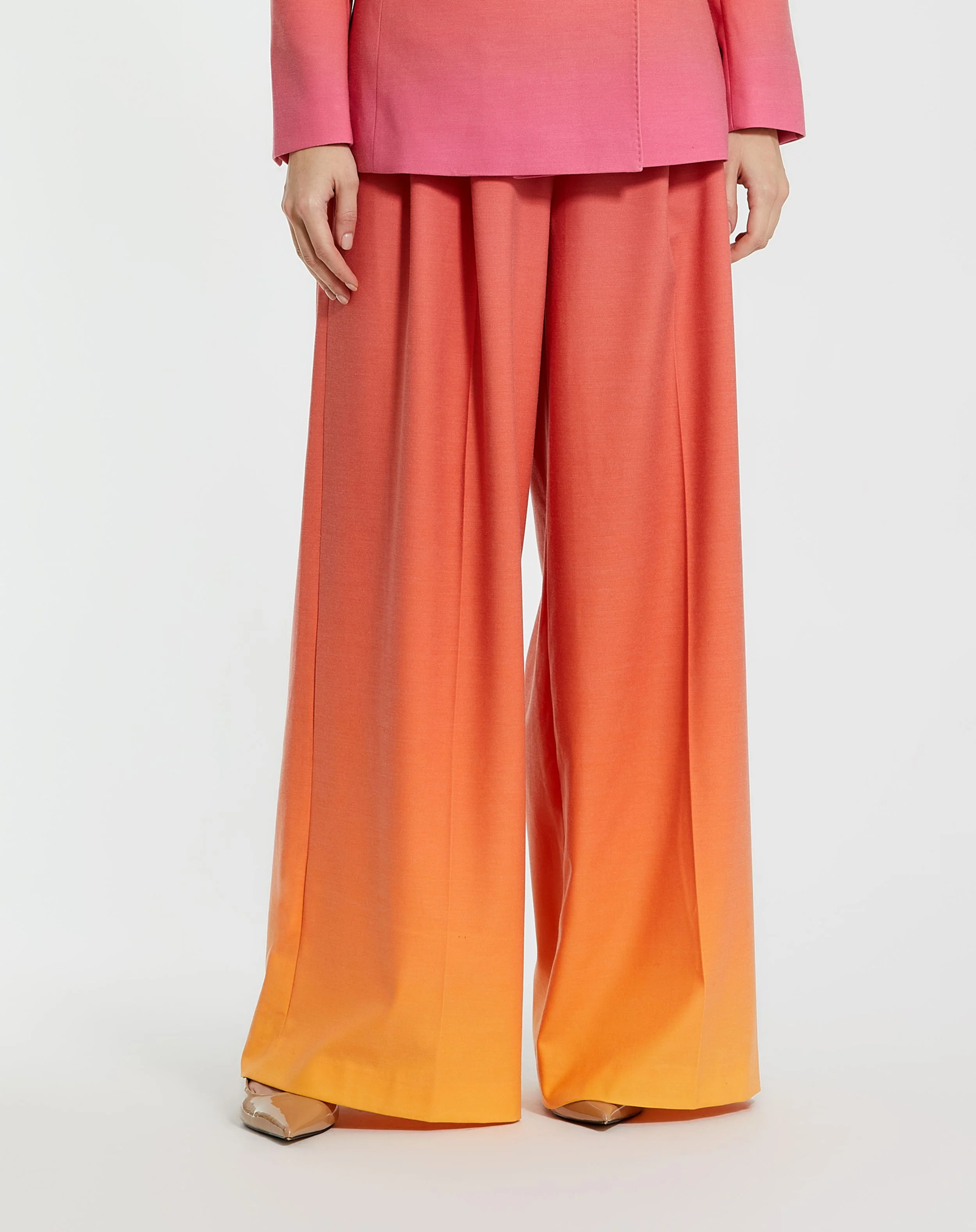 Ombre Crepe Wide Leg Trouser Pant - FINAL SALE