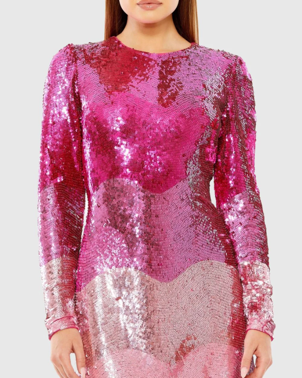 Long Sleeve Ombre Sequin Mini Dress - FINAL SALE