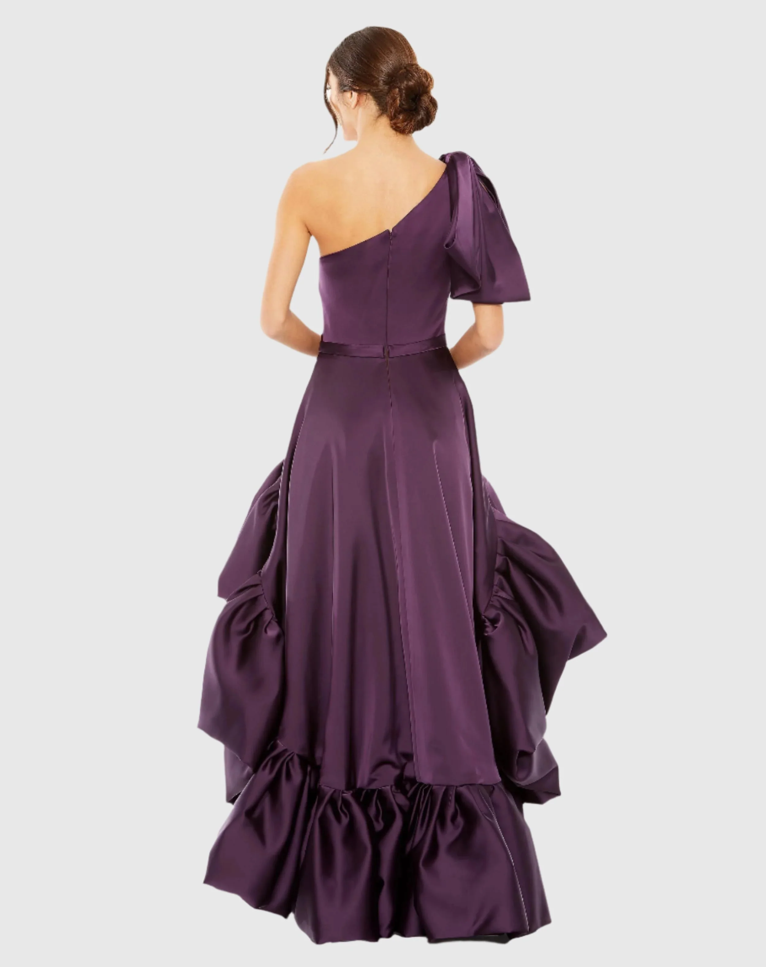 Sleeveless Full High Low Gown