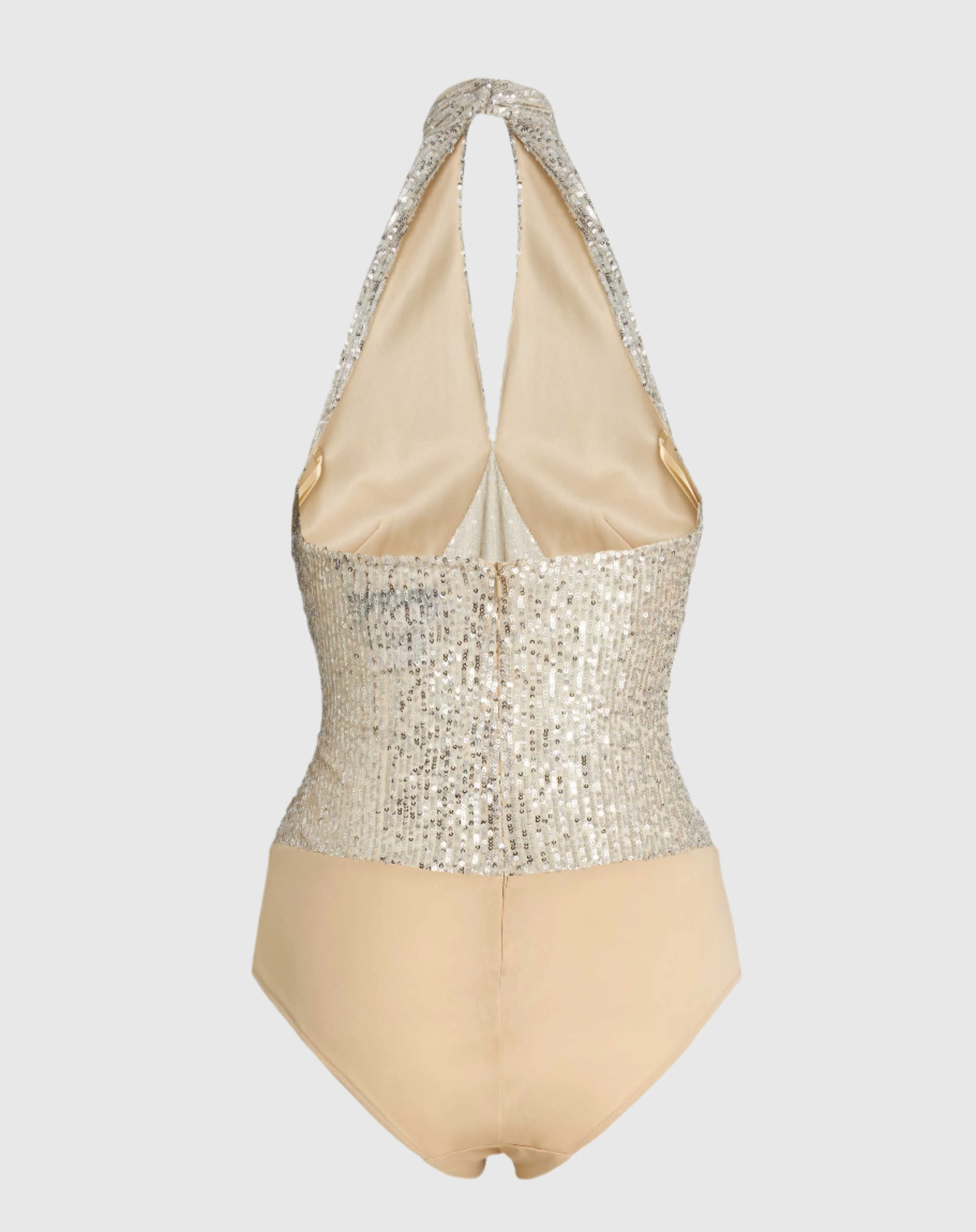 Sequin Low Back Cross-Neck Bodysuit - FINAL SALE