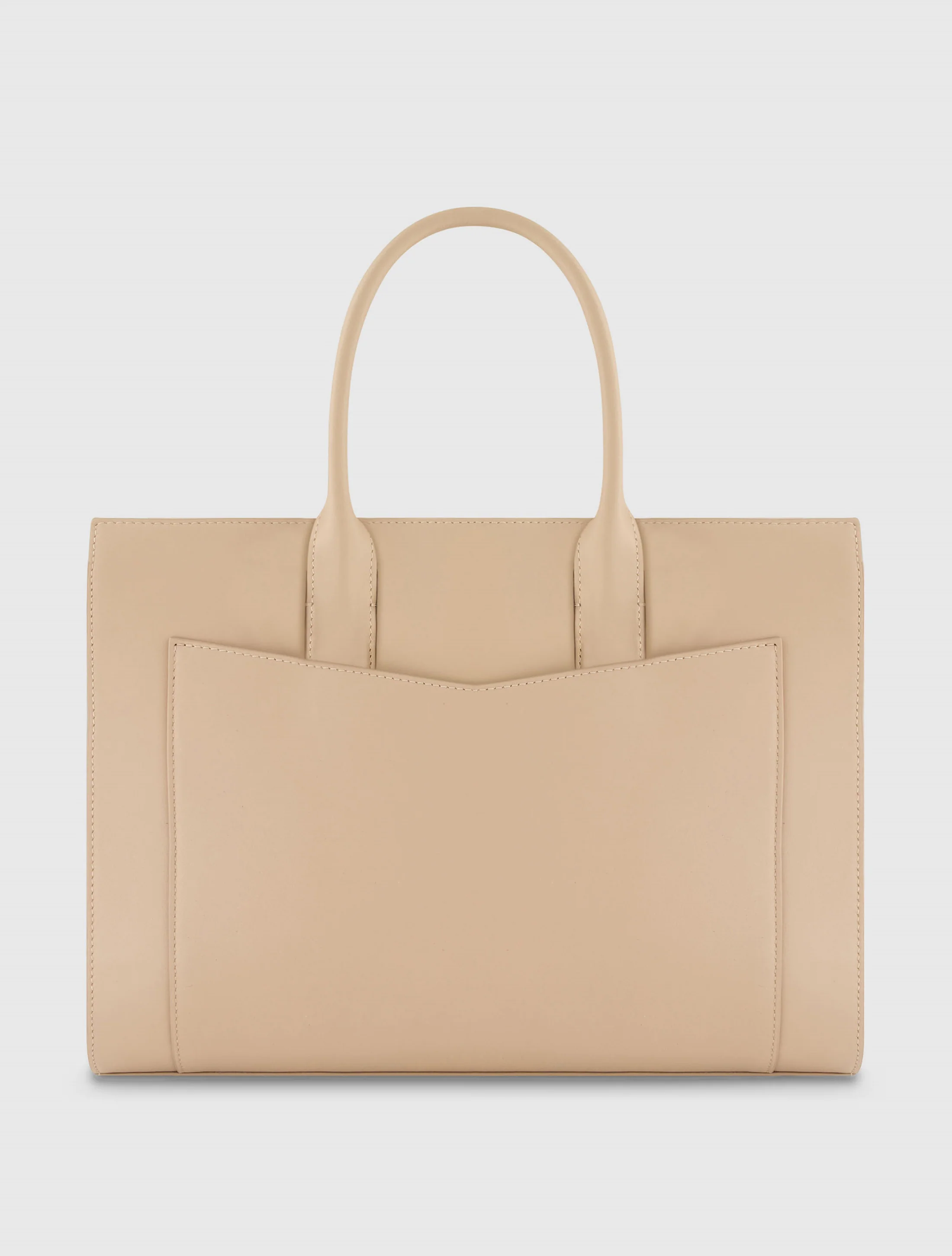 Large Leather Briefcase Bag With Gold Hardware