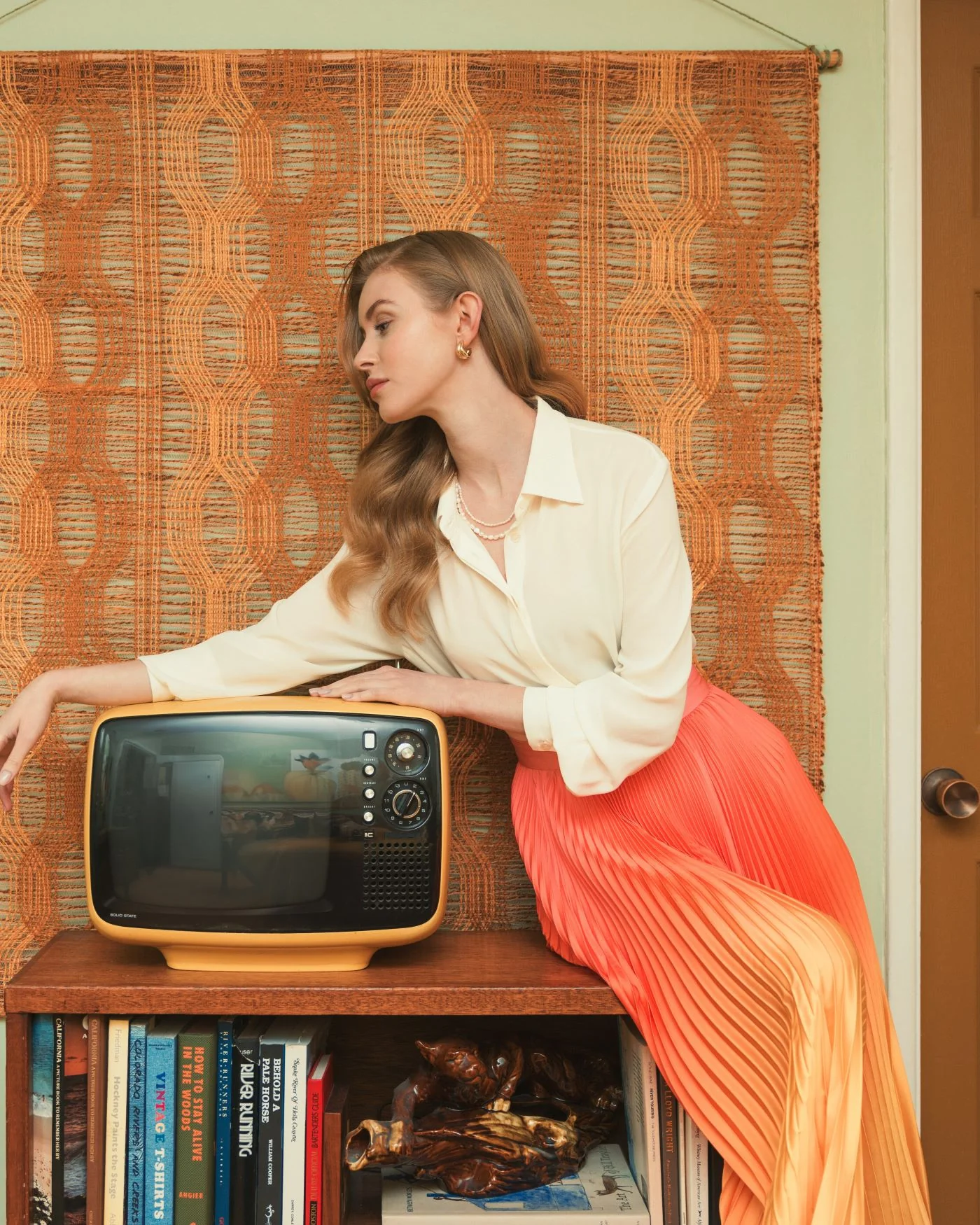 The Bentley Long Sleeve Button Up Georgette Blouse - FINAL SALE