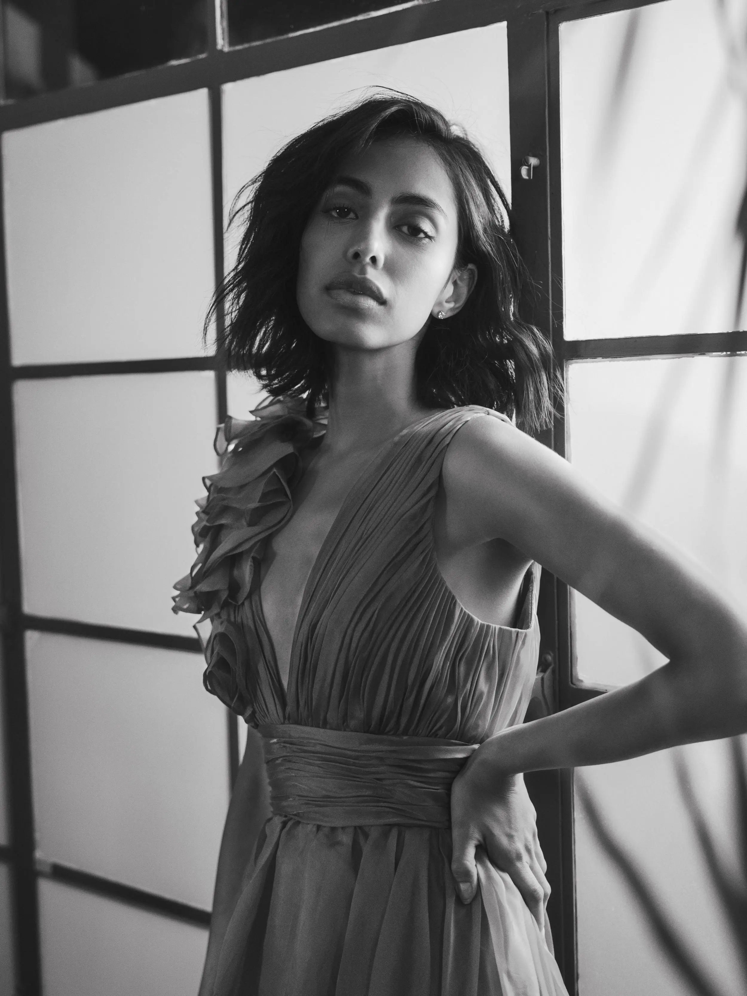 Red Sleeveless Chiffon A-Line Tea Length Cocktail Dress