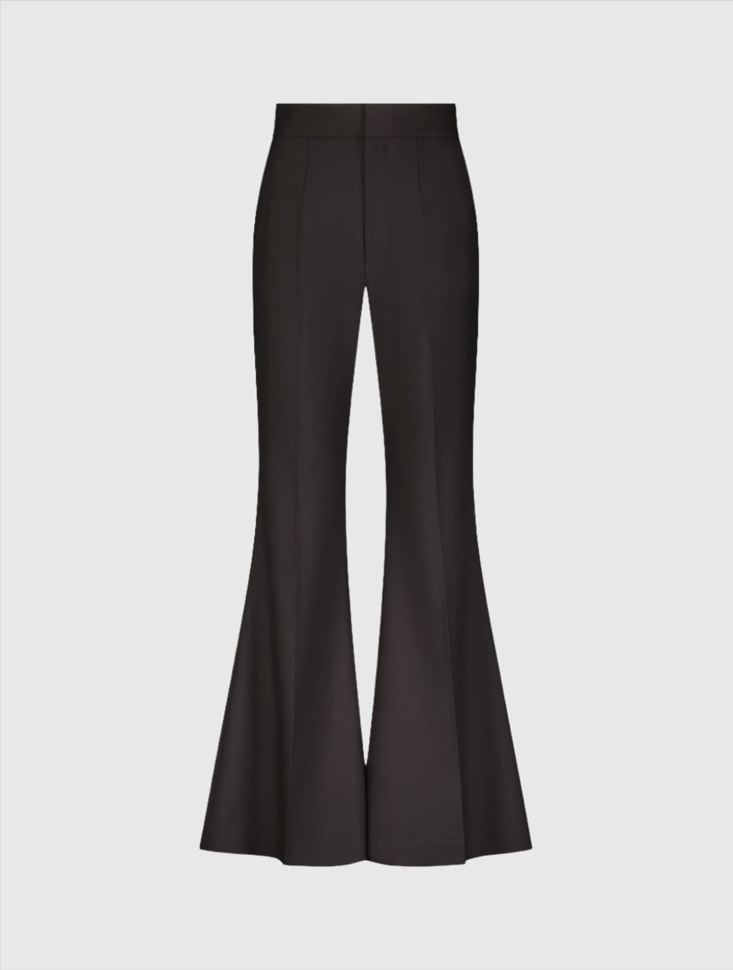 Black Classic Crepe Flared Trouser Pant - FINAL SALE