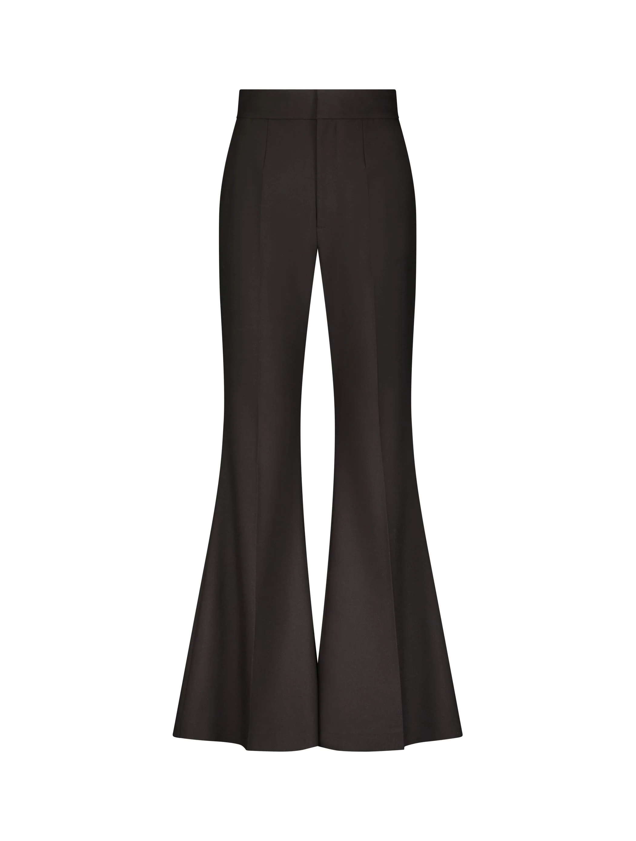 Black Classic Crepe Flared Trouser Pant - FINAL SALE