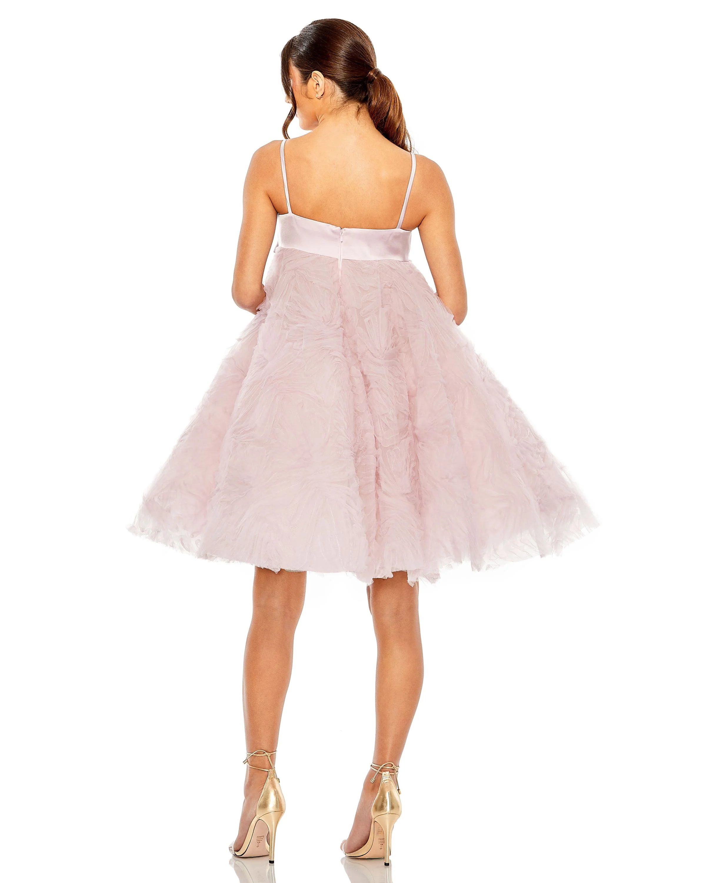 Bow Front Tulle Mini Dress