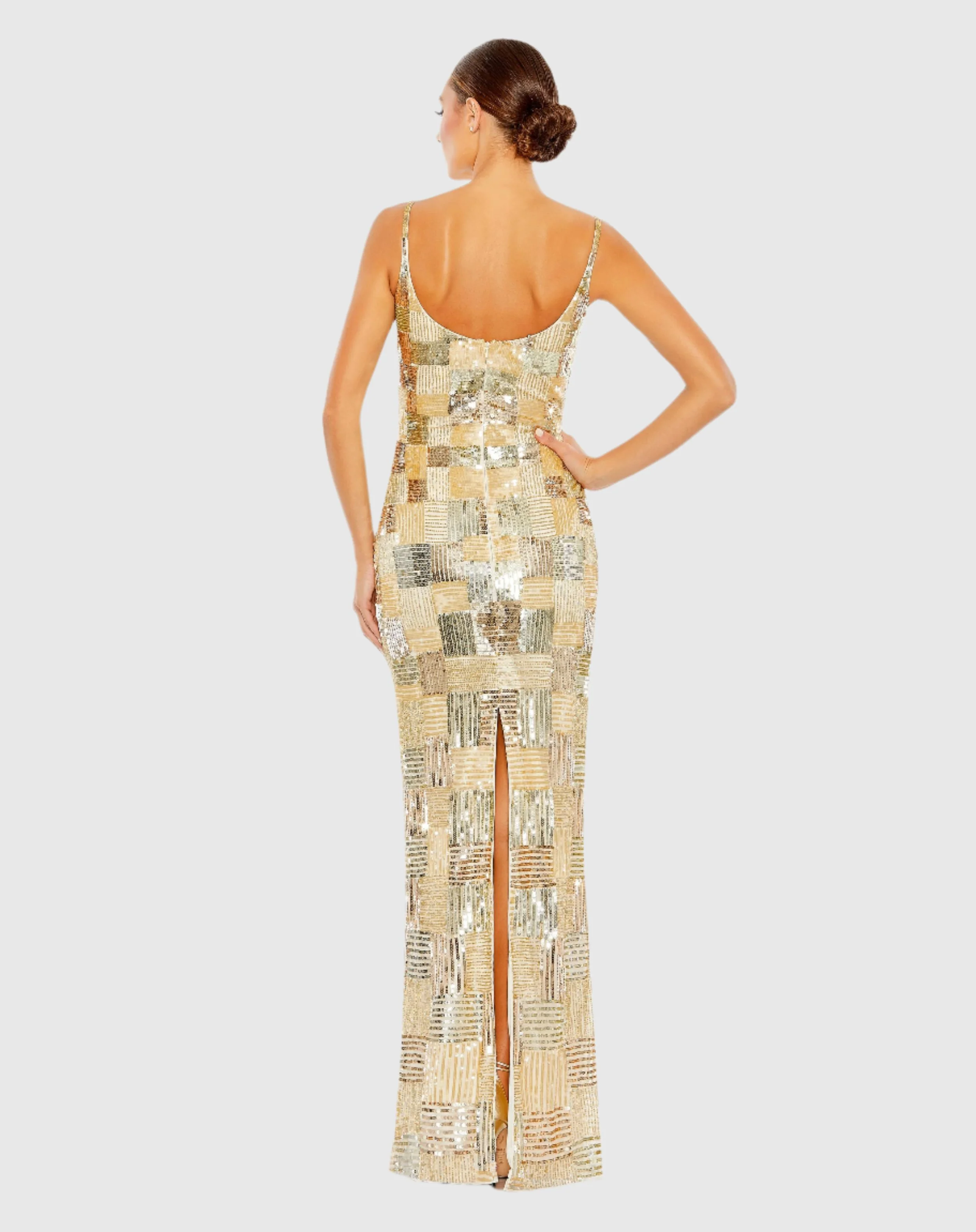 Patchwork Column Gown