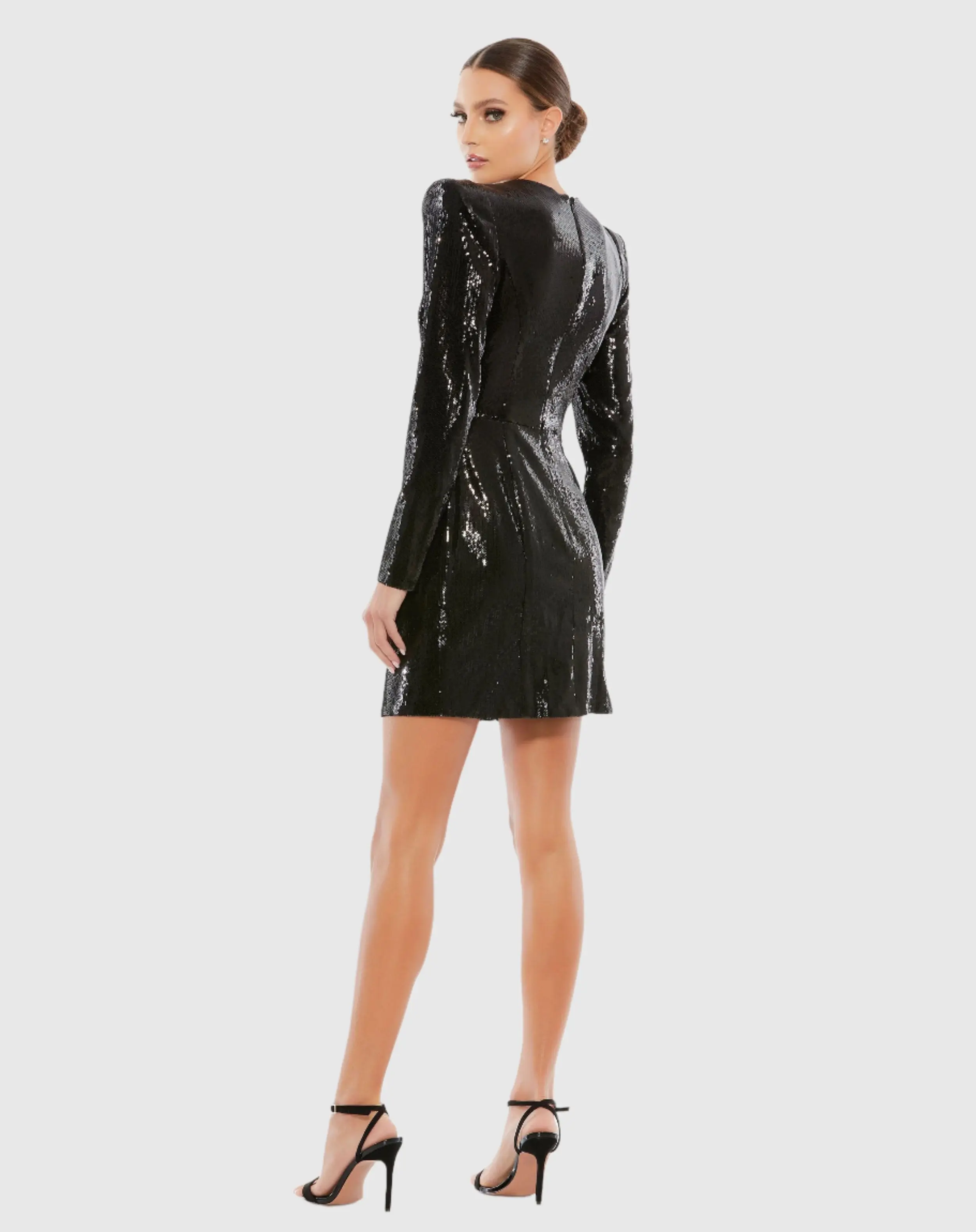 Sequined Structured Faux Blazer Mini Dress - FINAL SALE