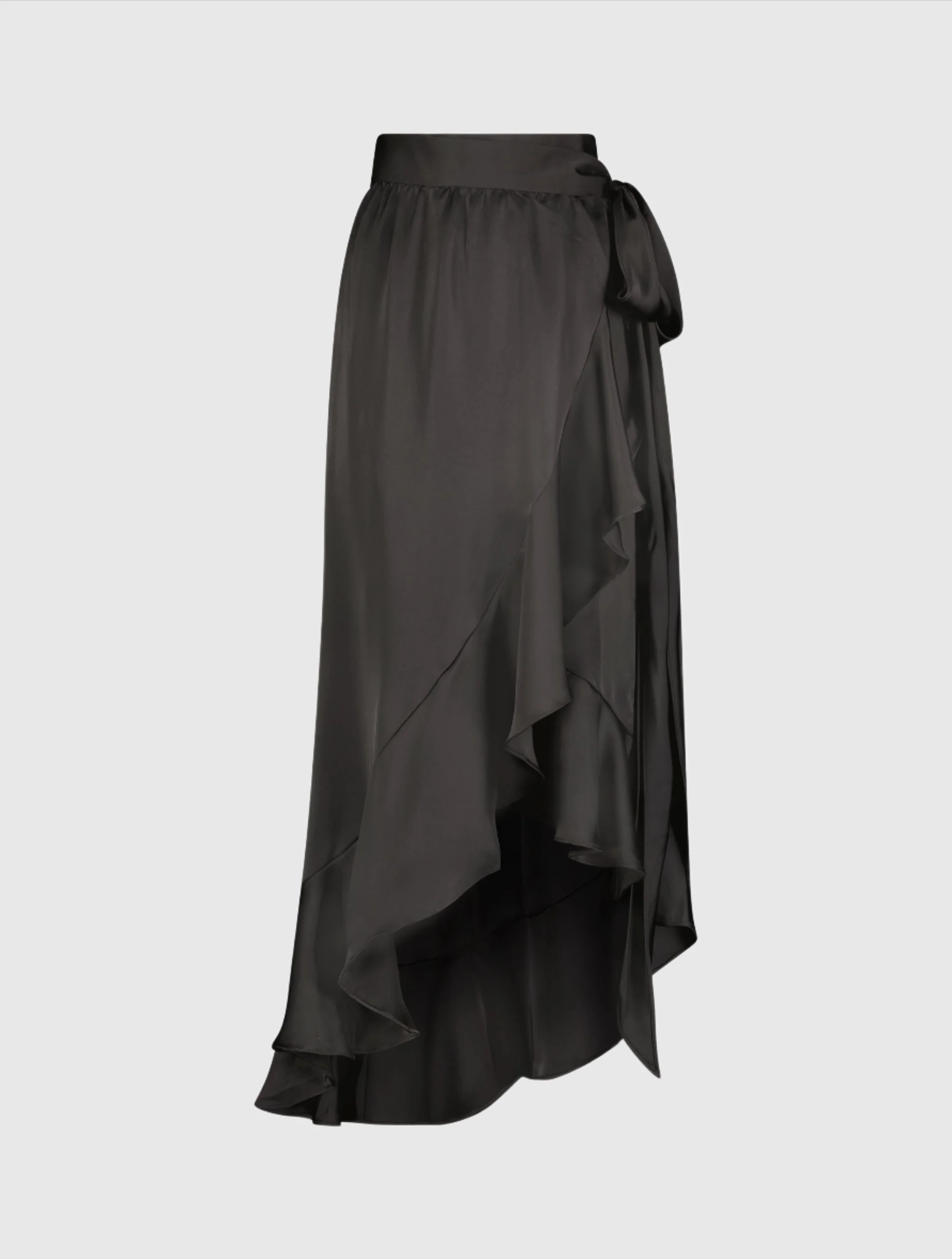 Satin Hi-Low Evening Wrap Skirt - FINAL SALE