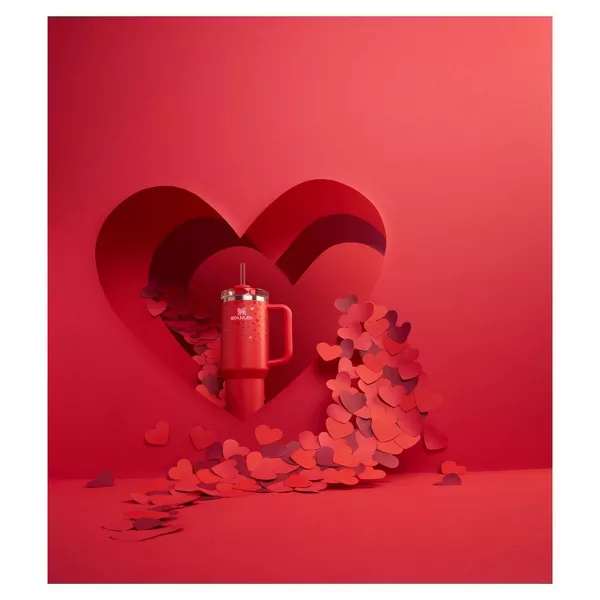 Stanley 40 oz Stainless Steel H2.0 Flowstate Quencher Tumbler - Valentine's Day