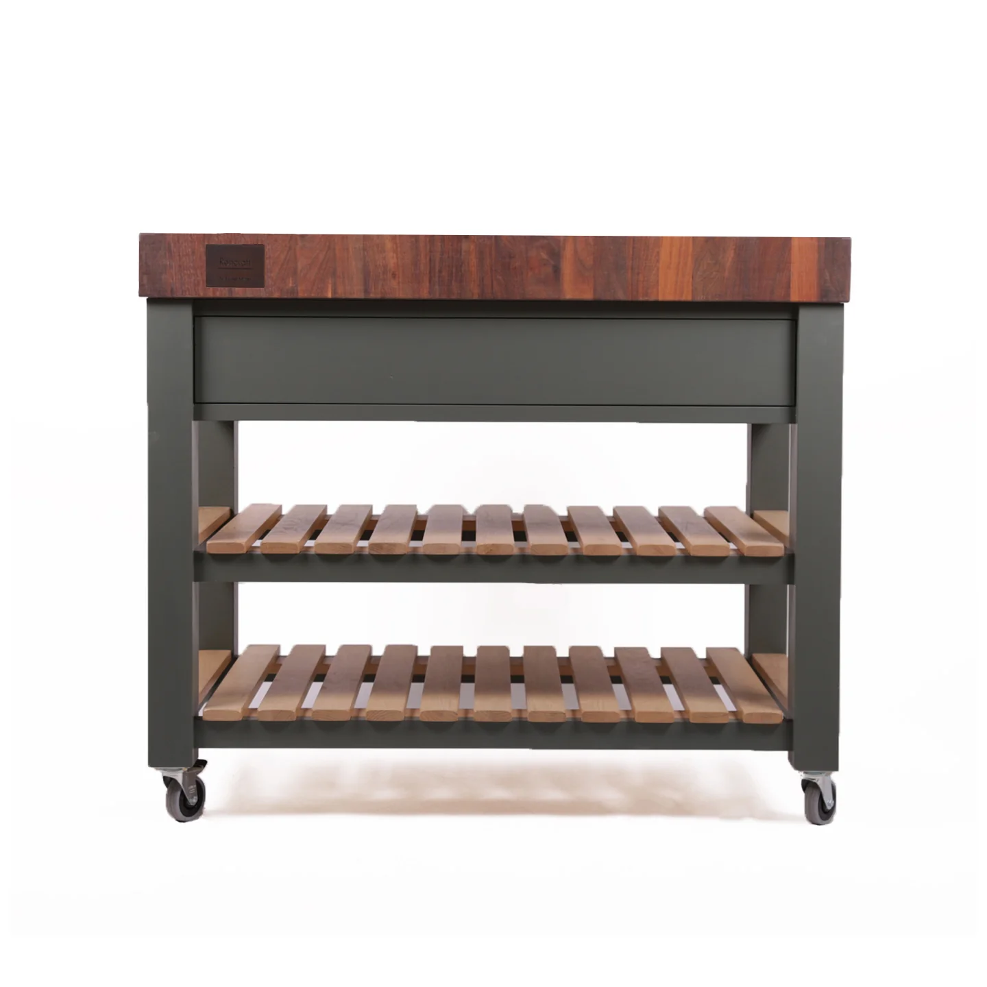 Rencraft Butchers Block / Walnut / Borough Kitchen Green