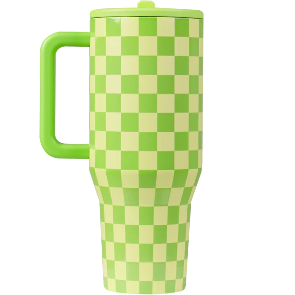 Hydrojug Traveler 40oz - Honeydew Checkers