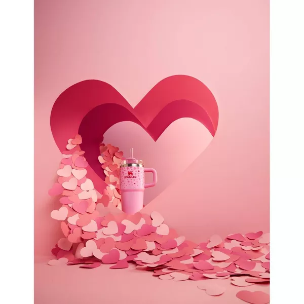 Stanley 20 oz Stainless Steel H2.0 Flowstate Quencher Tumbler with handle - Valentine's Day