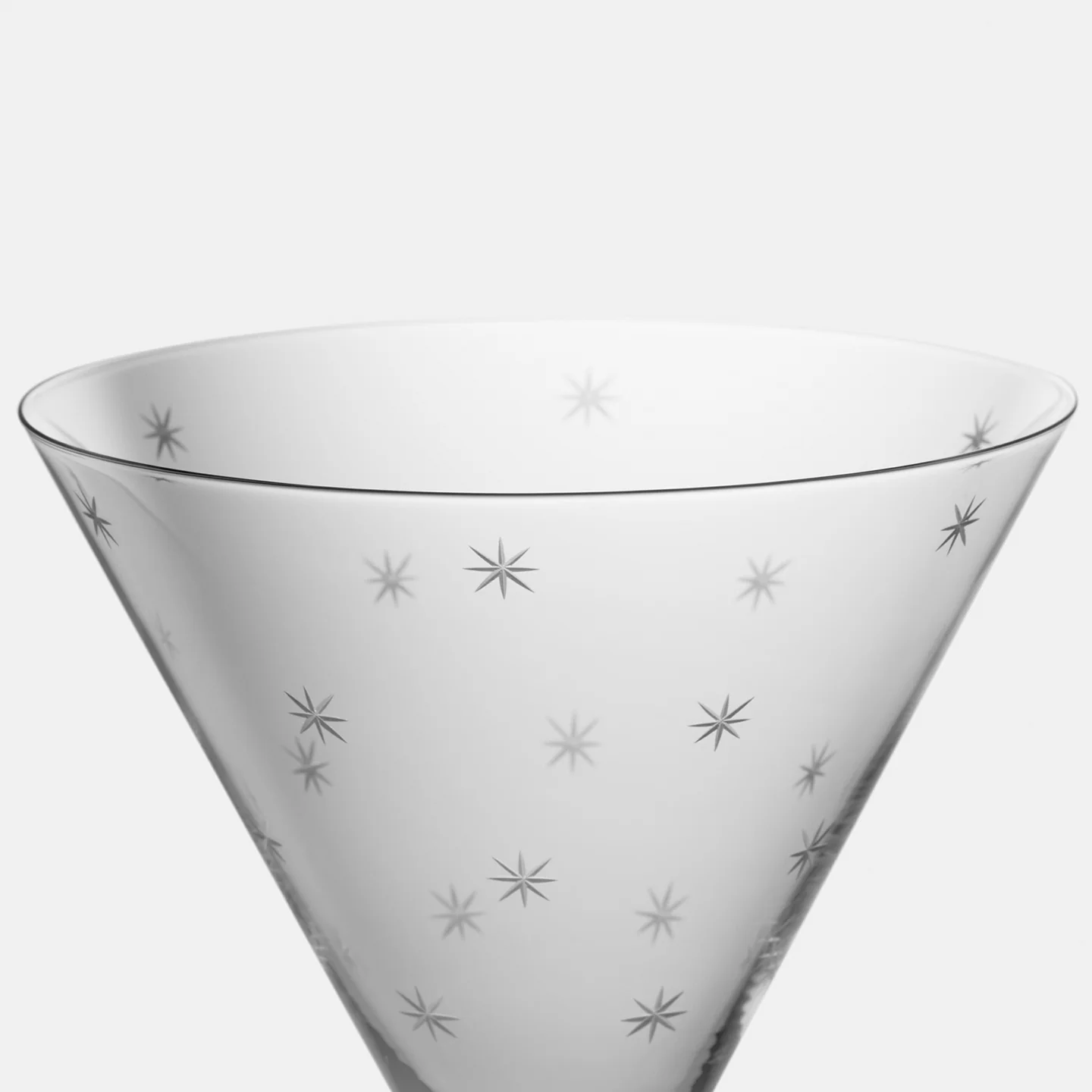 Richard Brendon Star Cut Martini Glass / Set of 2 **