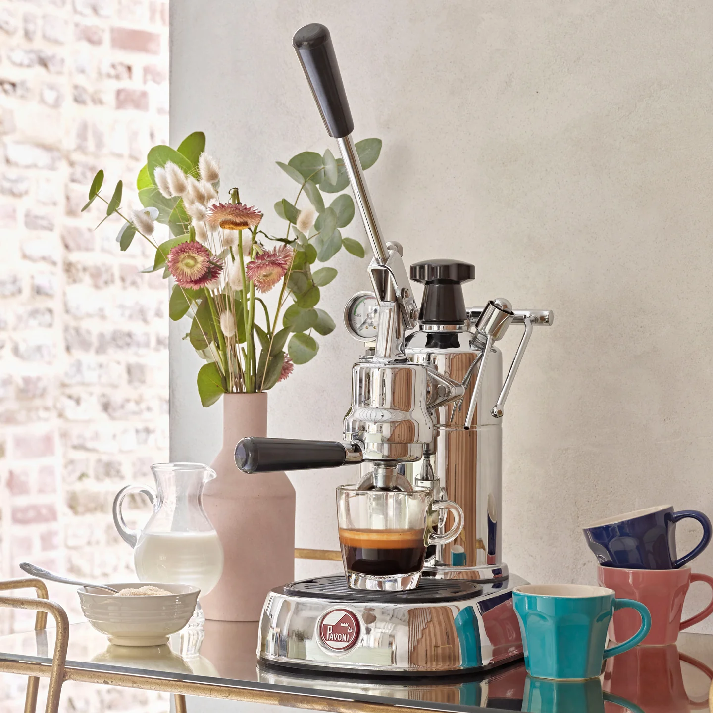 La Pavoni Lusso with Black Lever & La Pavoni Cilindro Prosumer Coffee Grinder