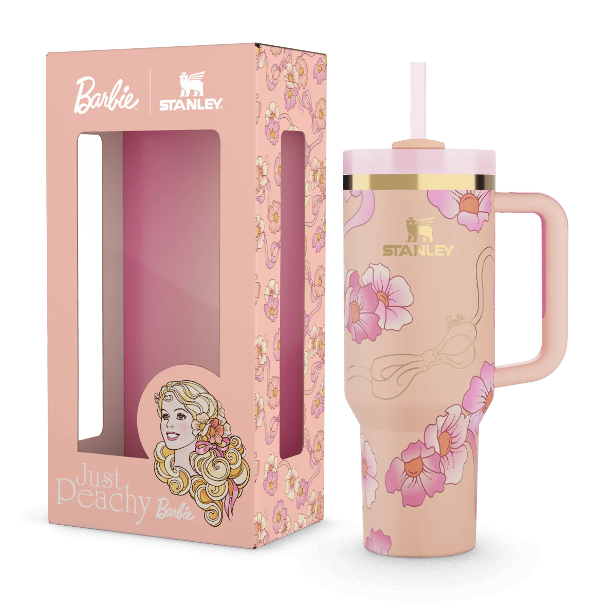 The Barbie™ x Stanley ’80s Peaches ’N Cream Quencher | 40 OZ
