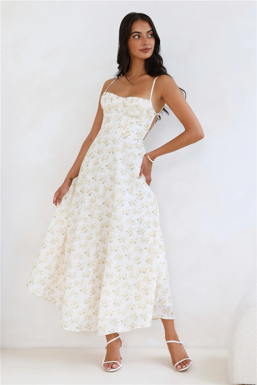 Orchid Kiss Maxi Dress Yellow