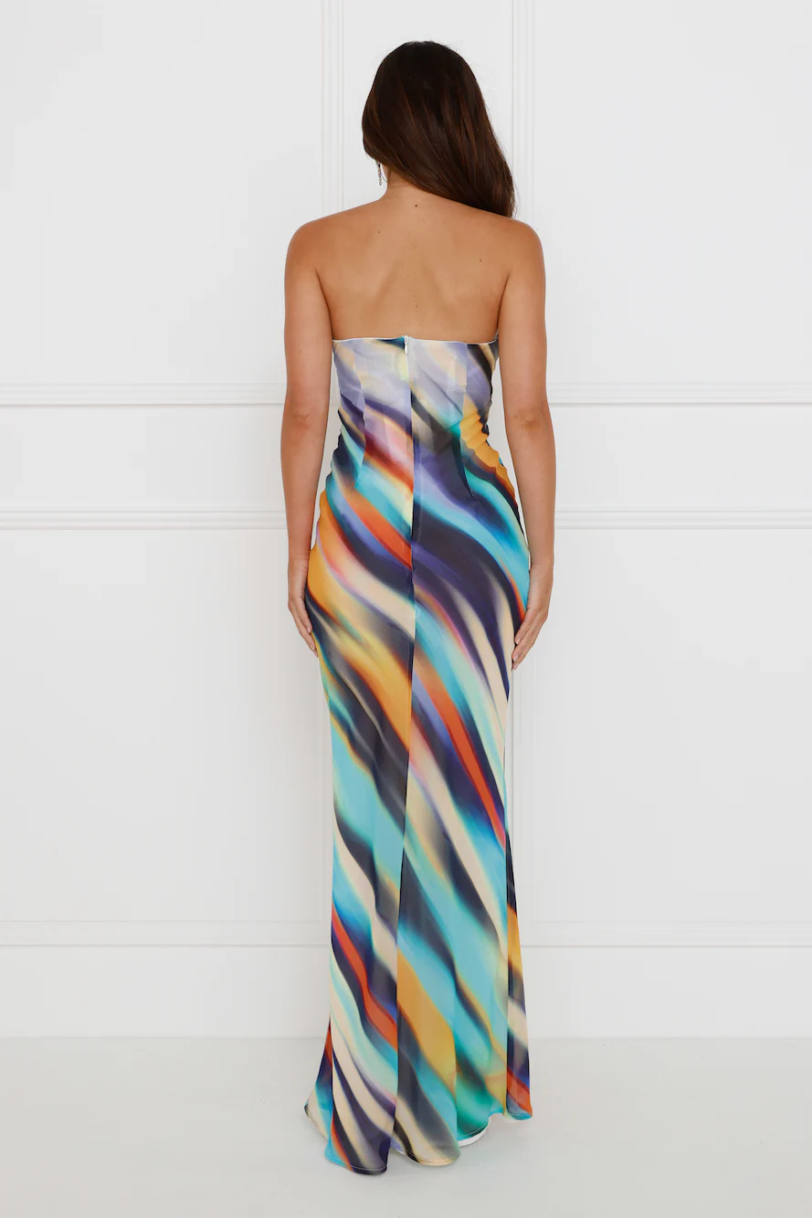 Velzy Strapless Dress Ainsley Print