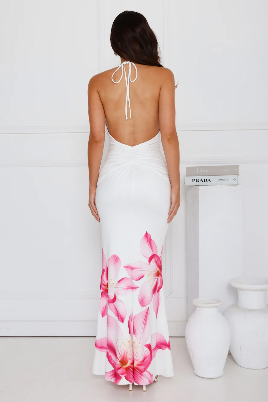 Primrose Maxi Dress Pink Flower
