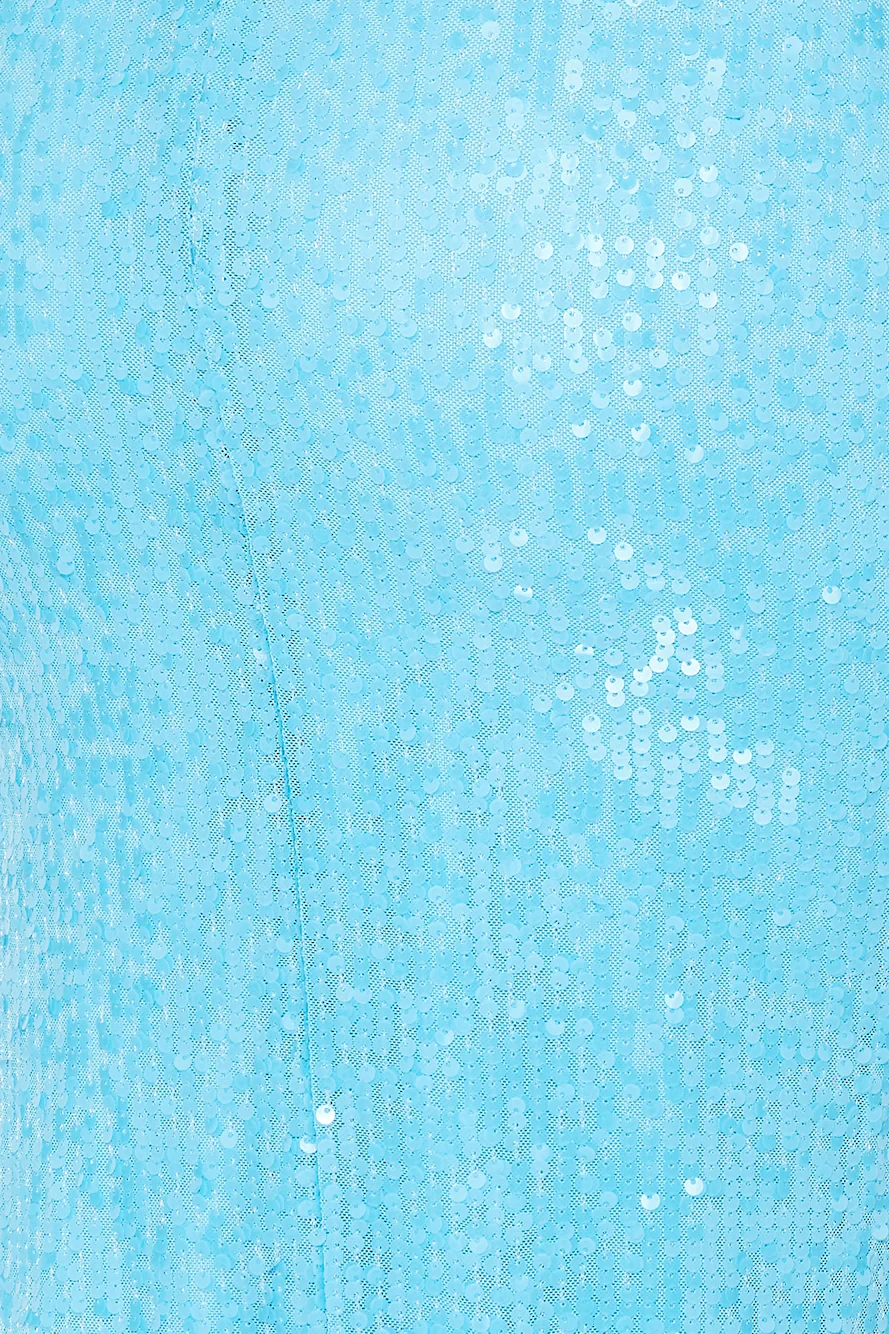 Fanciest Of All Sequin Maxi Dress Blue