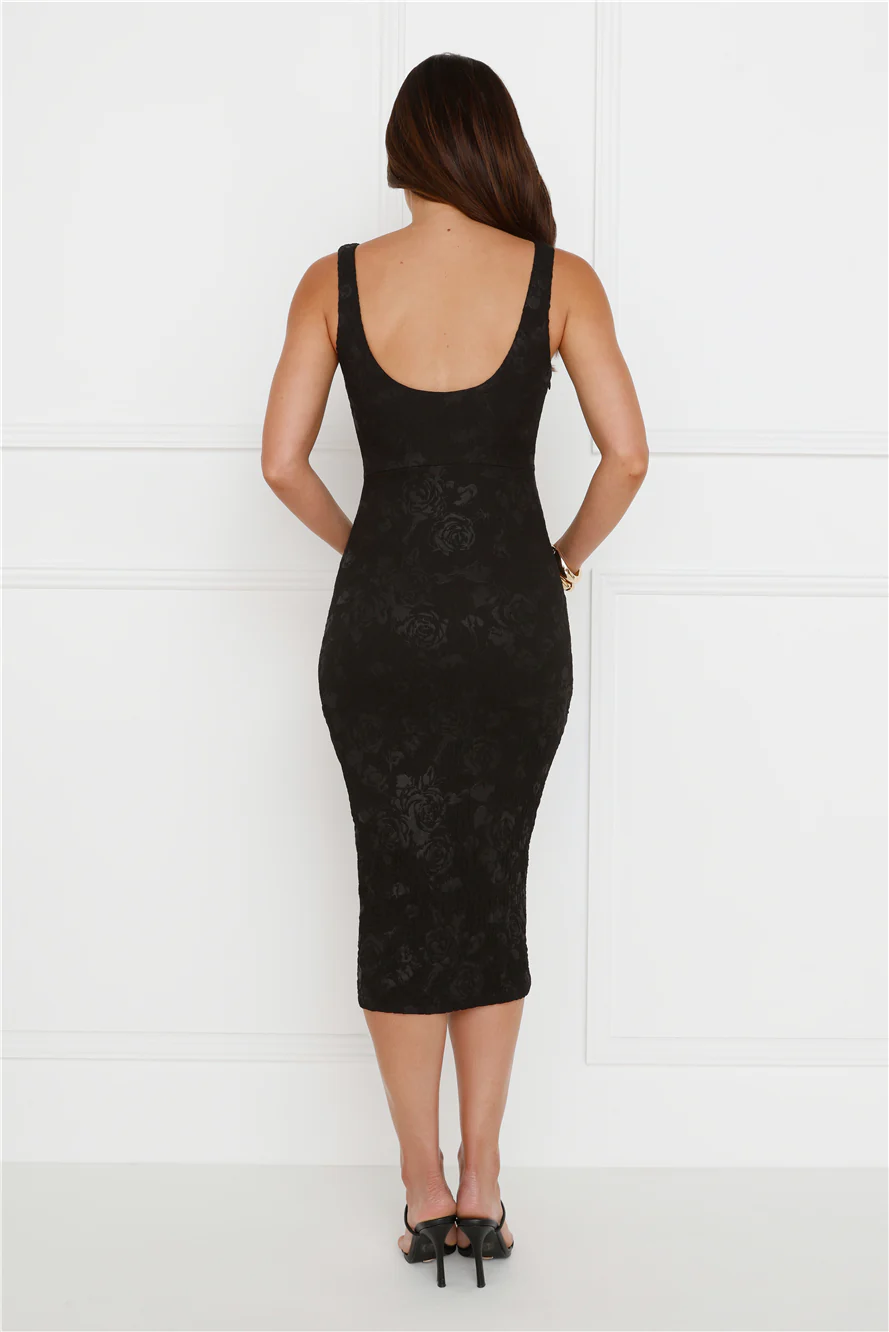 Untamed Midi Dress Black