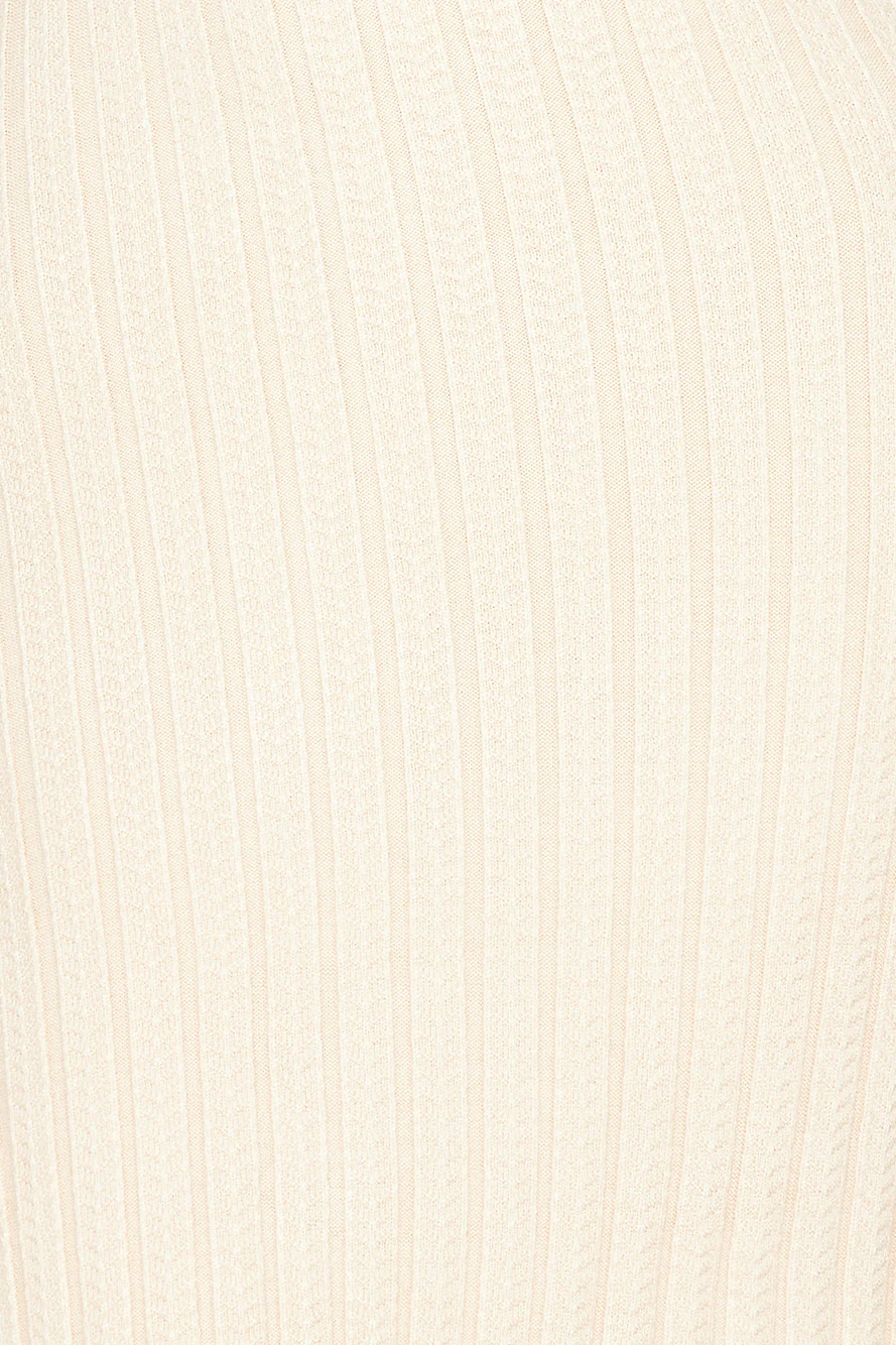 Wheat Fields Knitted Maxi Dress Beige