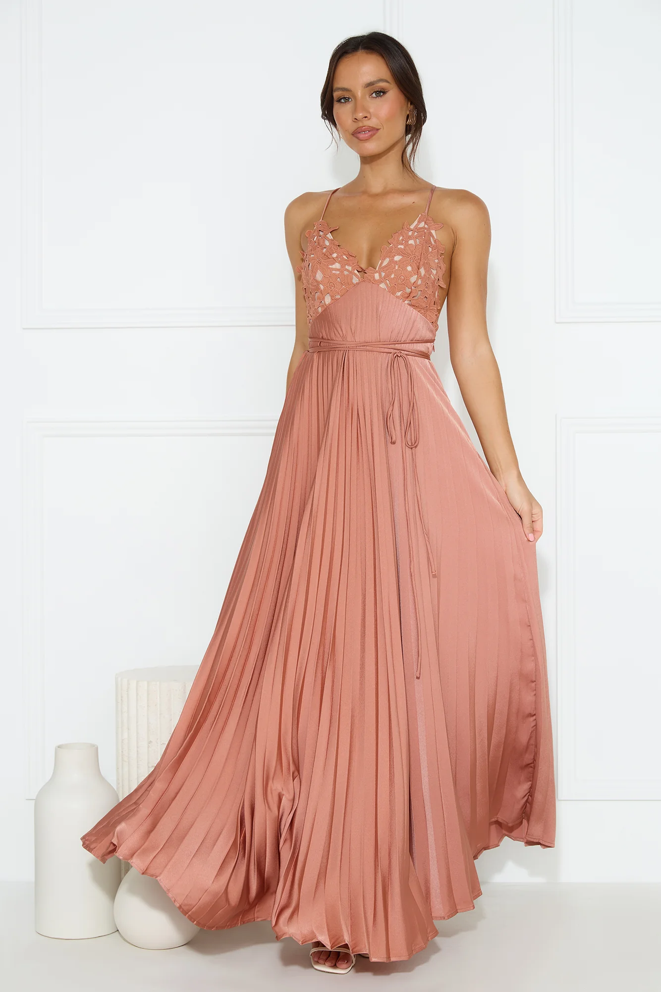 Want And Need Maxi Dress Brown