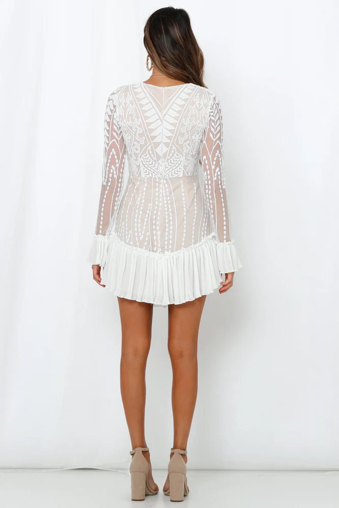 Spend All Your Time Waiting Dress White