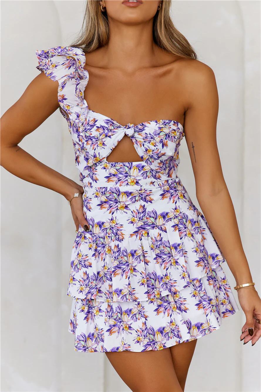 HELLO MOLLY Ruffled Out Dress Lilac