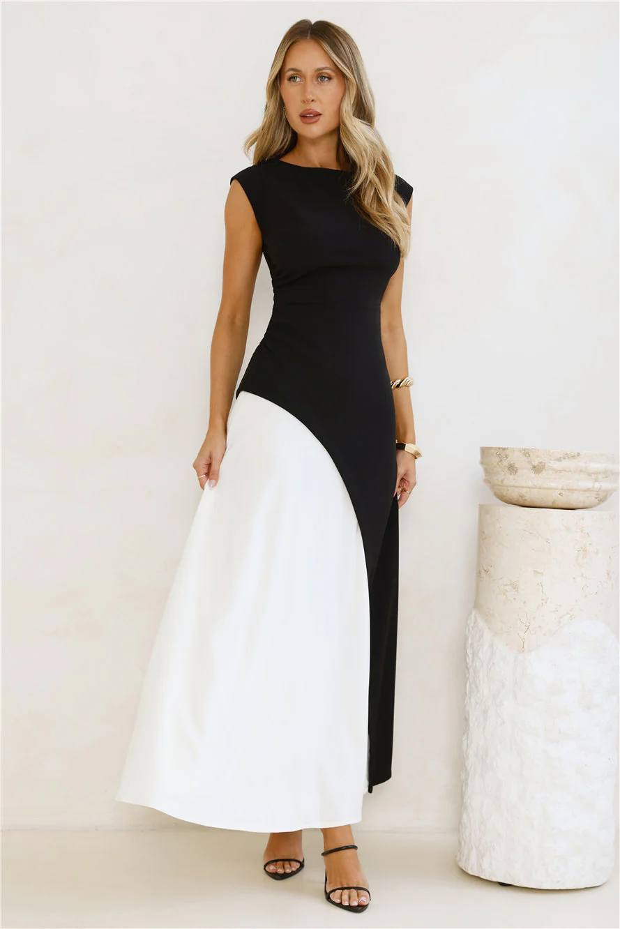 Starlit Soiree Maxi Dress Black