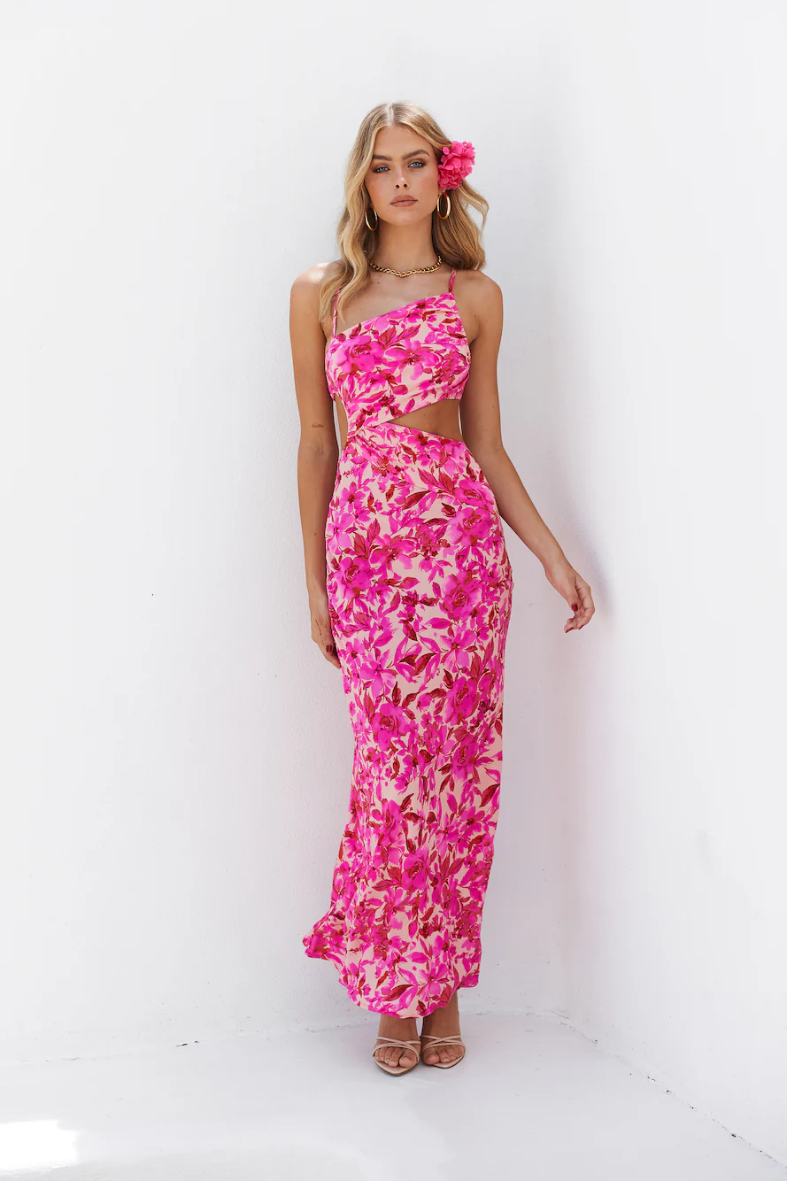 Count It In Midi Dress Pink