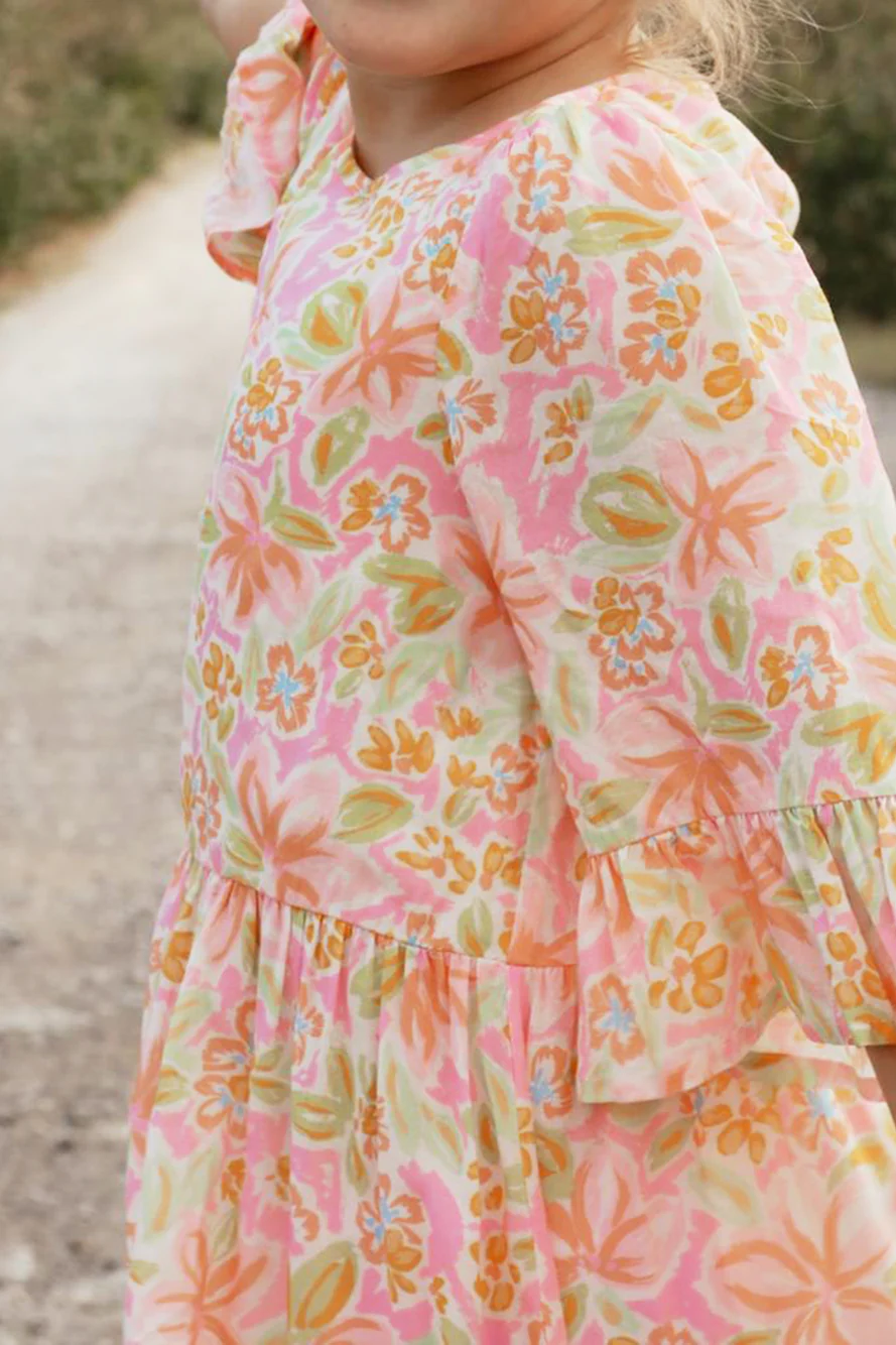 HELLO MINI Twirling In Tulips Dress Pink