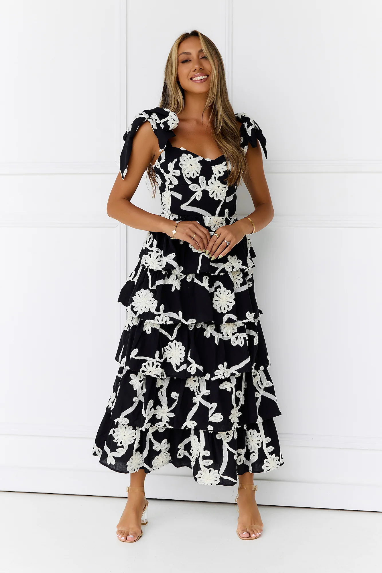 Featherlight Beauty Maxi Dress Black