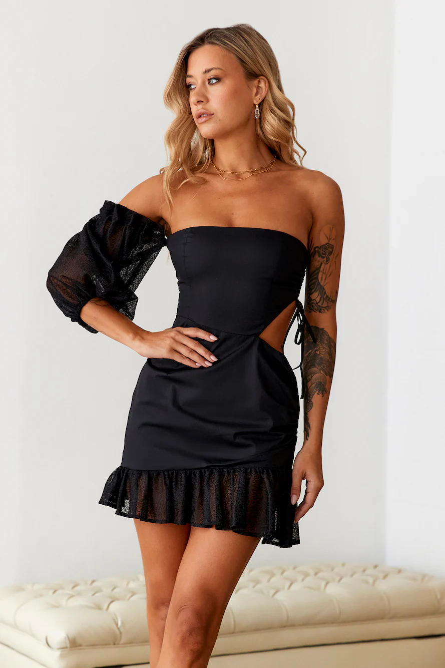 SUR BELLE Queen Of Hearts Mini Dress Black