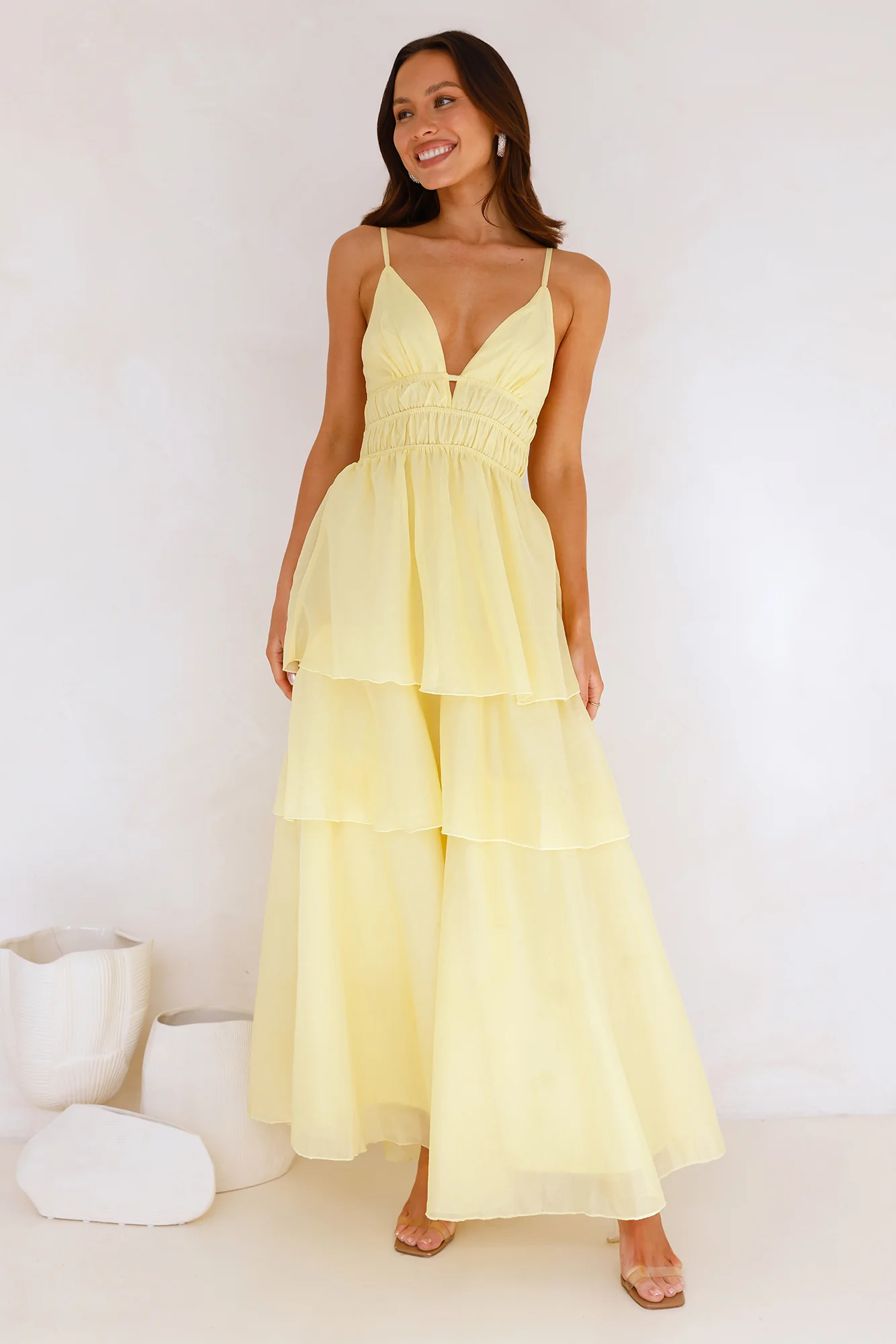 One True Love Maxi Dress Yellow